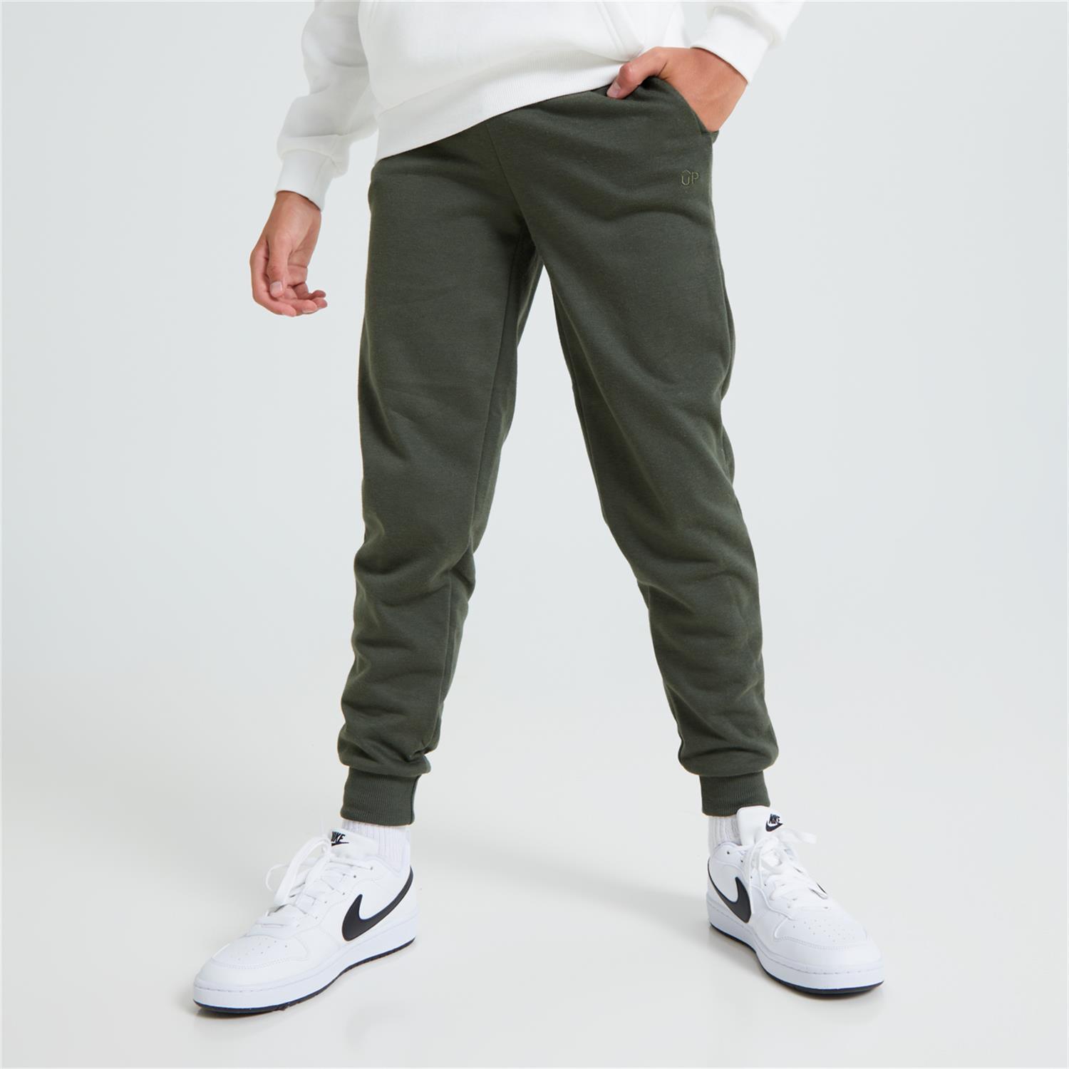 Pantalón Chándal Up - Negro - Pantalón Puño Felpa Niño talla 10