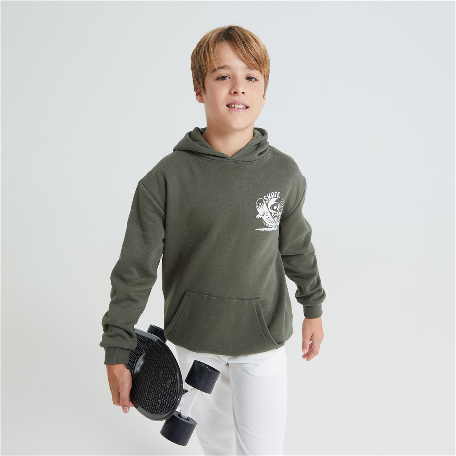 Up Basic - Gris - Sudadera Capucha Niño talla 16