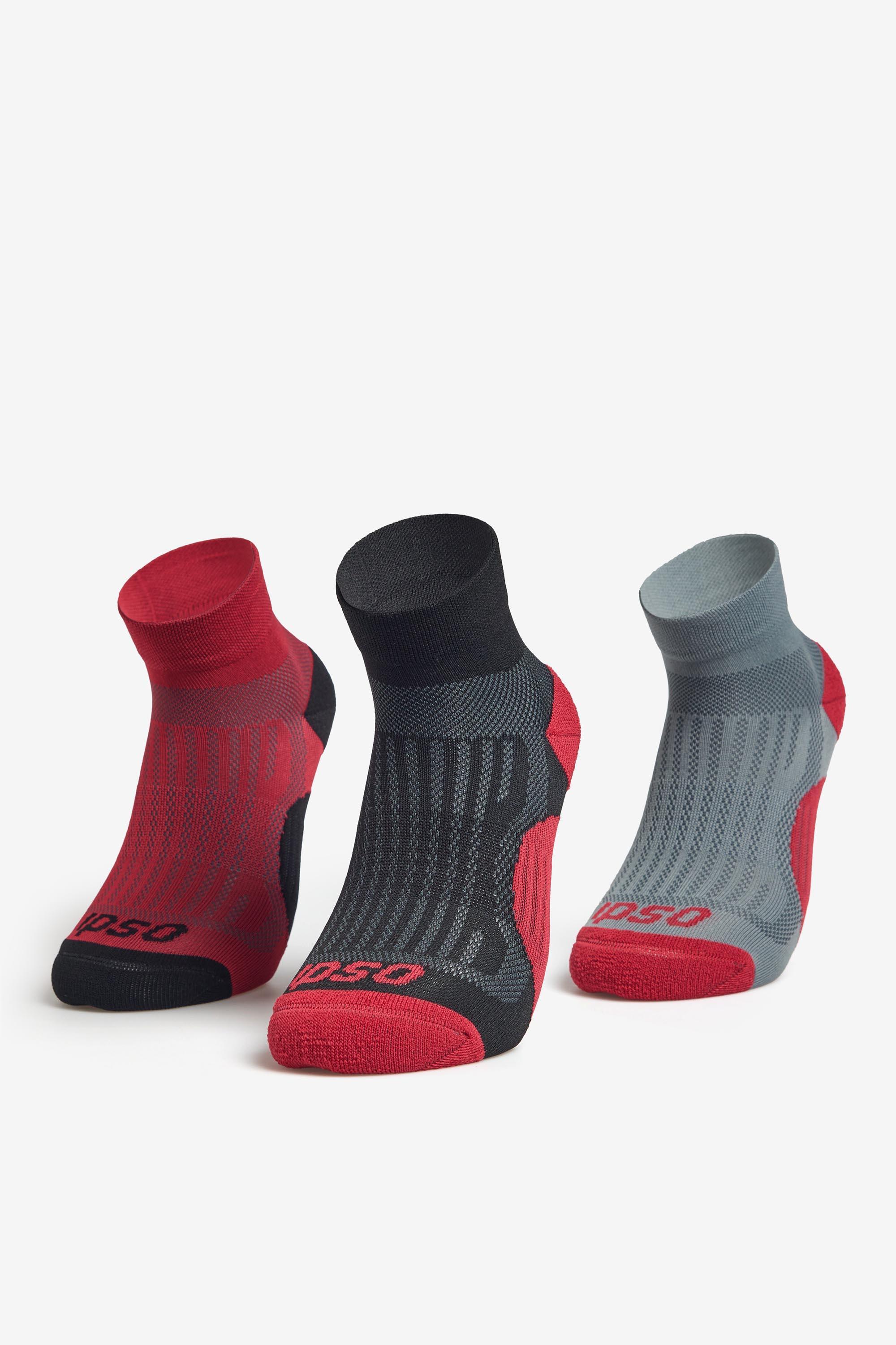 Calcetines Ipso - Rojo - Calcetines Running Mujer talla 2XS