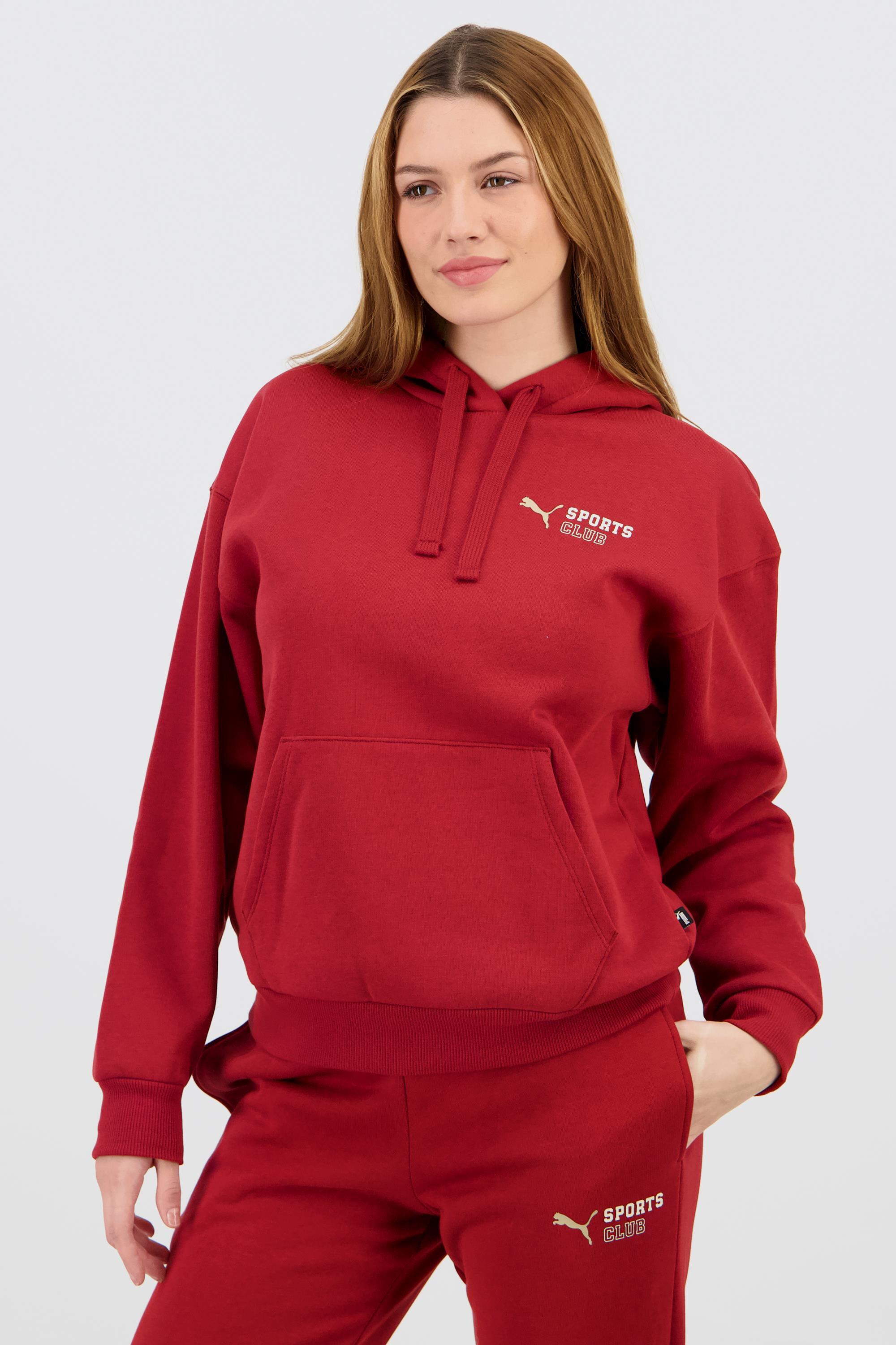 Sudadera Puma - Rojo - Sudadera Capucha Mujer talla