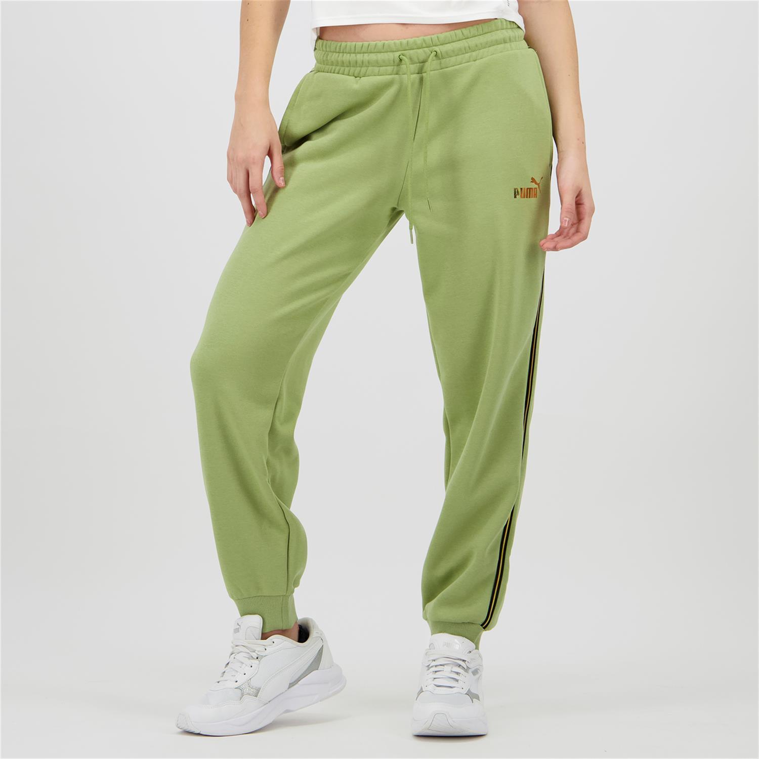 Pantalón Largo Puma - Verde - Pantalón Chándal Mujer talla XS