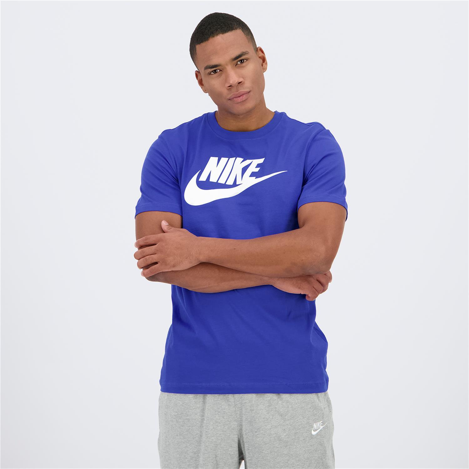 Nike Nsw Swoosh - Azul - Camiseta Algodón Hombre talla M