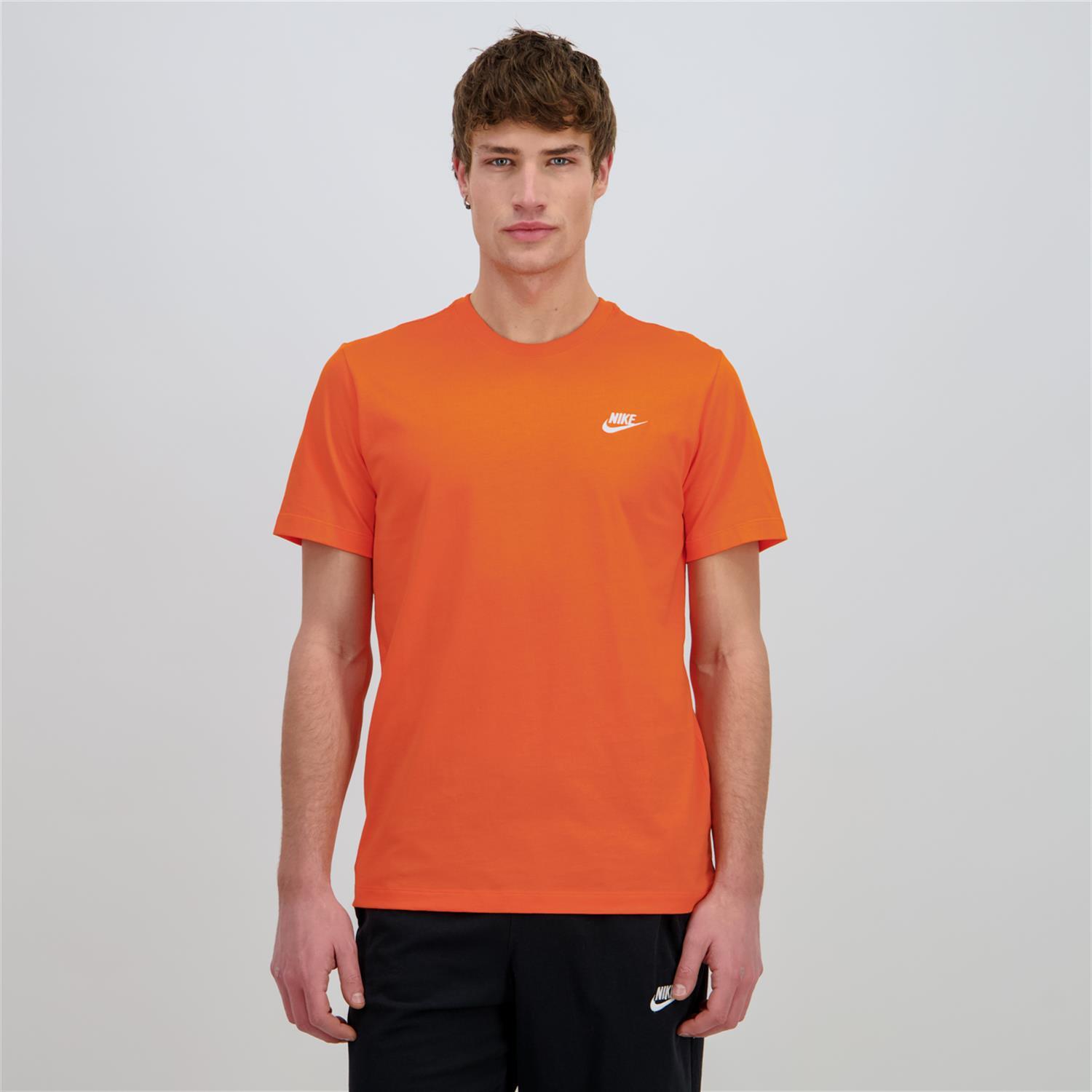 Nike Club - Naranja - Camiseta Algodón Hombre talla S