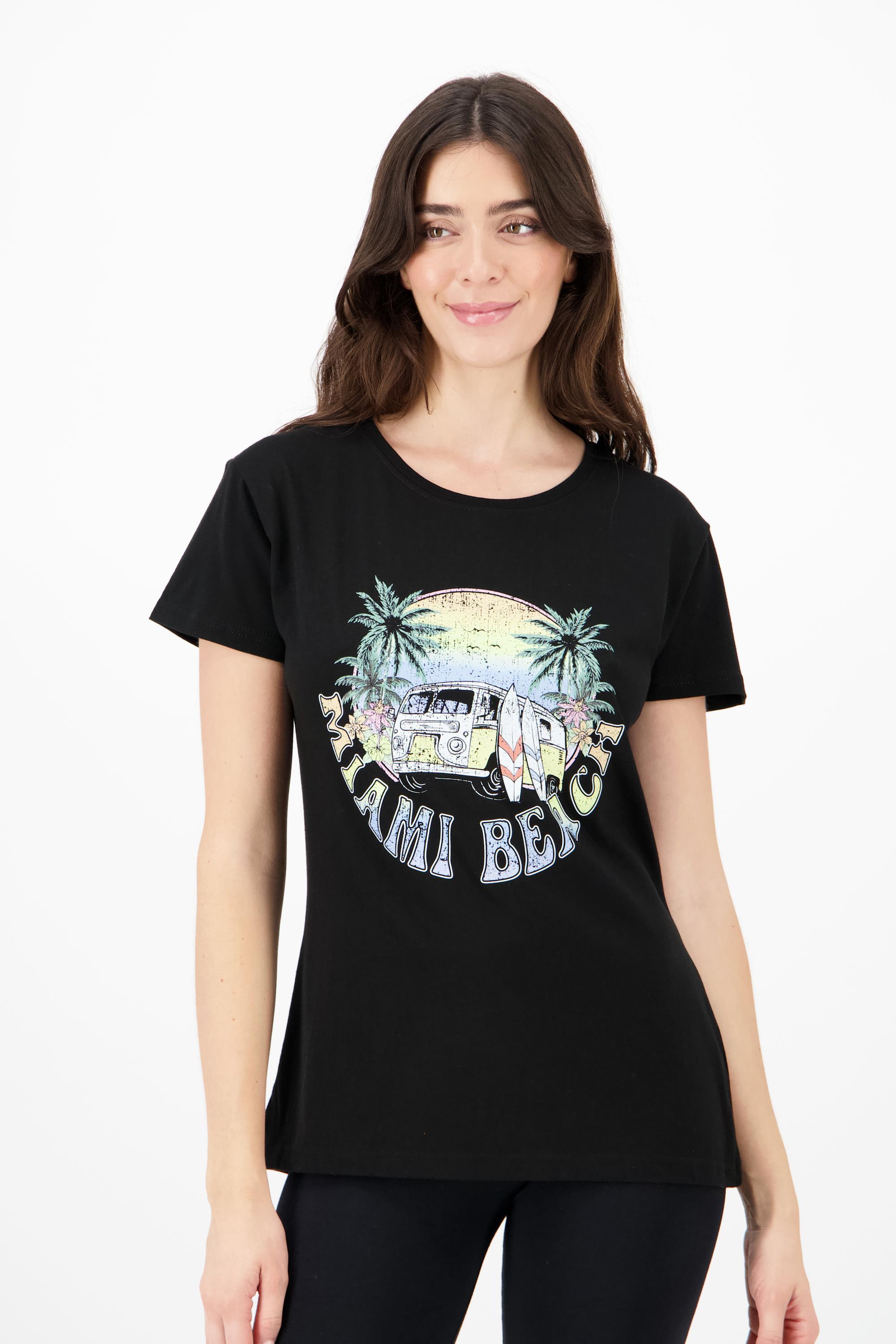 Caravana - Negro - Camiseta Mujer talla