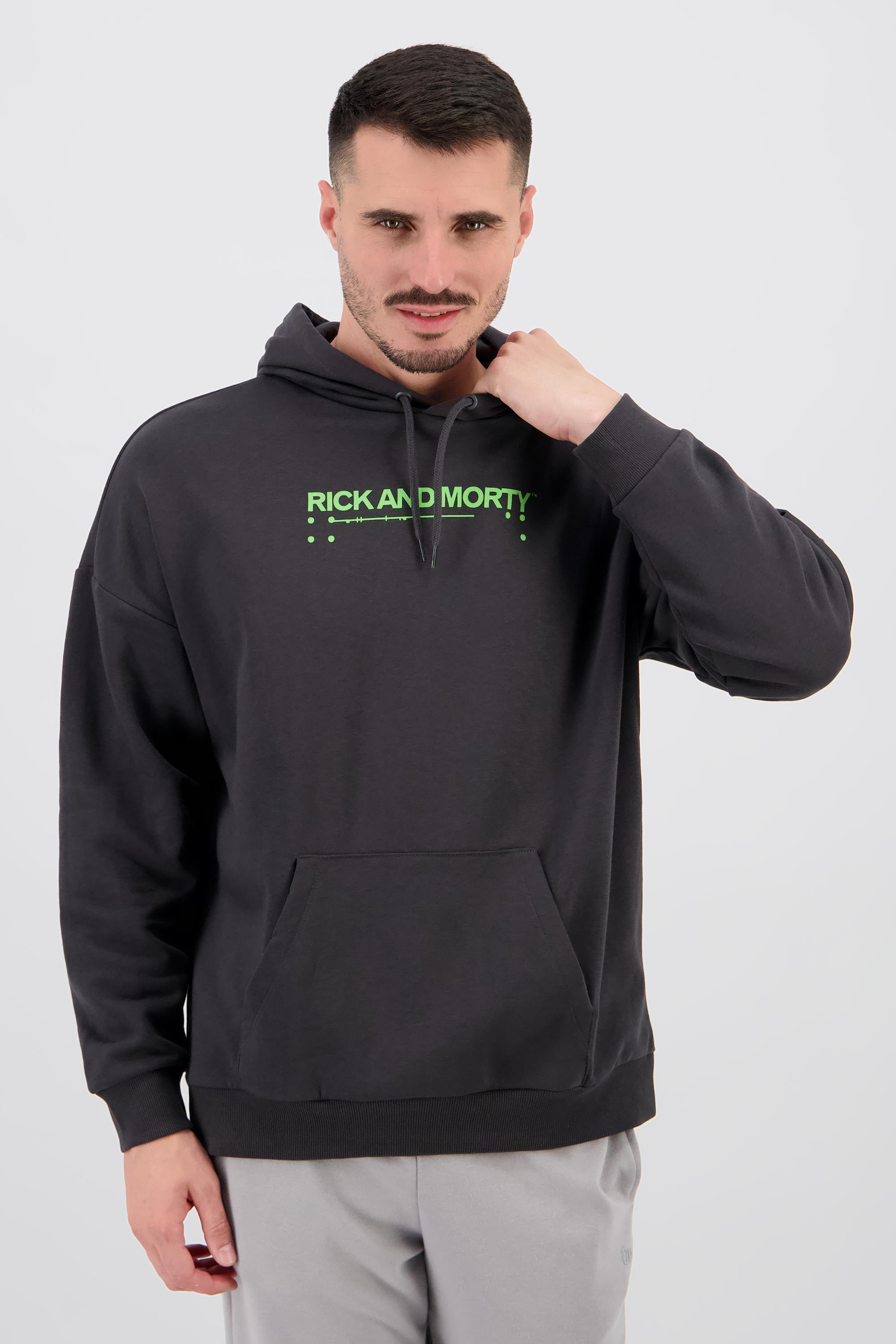 Sudadera Rick & Morty - Gris - Sudadera Capucha Hombre talla