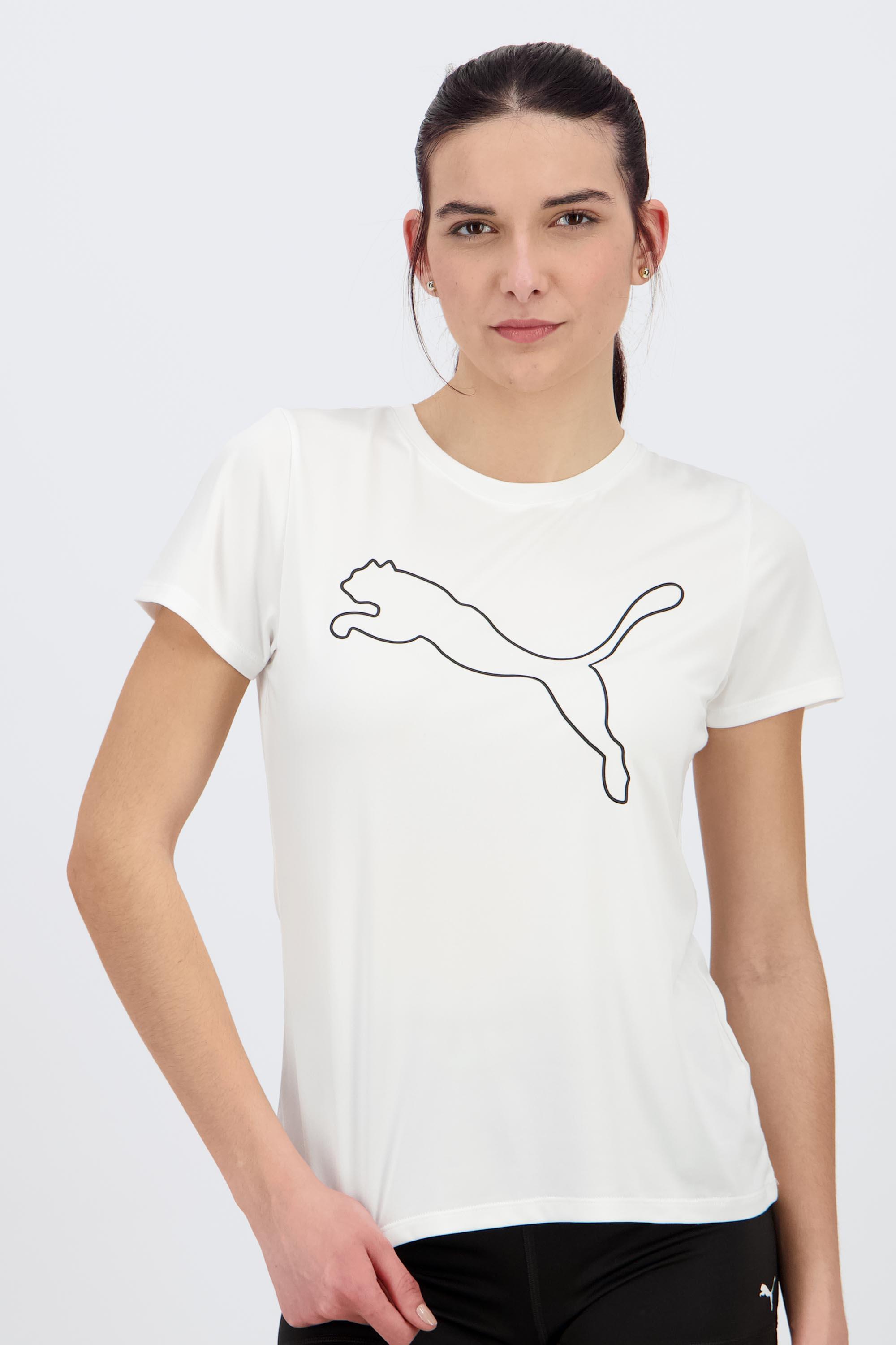 Camiseta Puma - Blanco - Camiseta Fitness Mujer talla