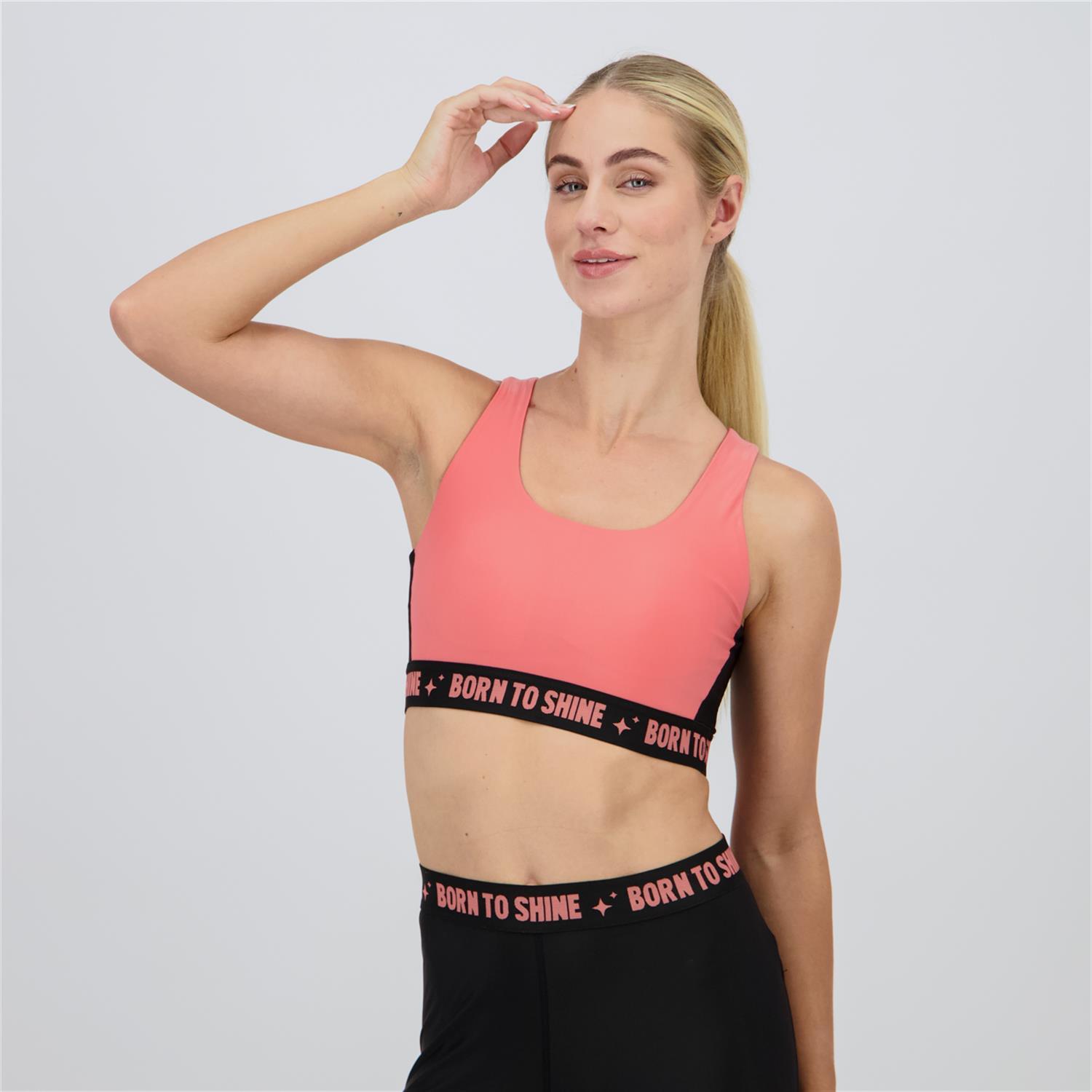 Top Mr Wonderful - Coral - Sujetador Deportivo Mujer talla L