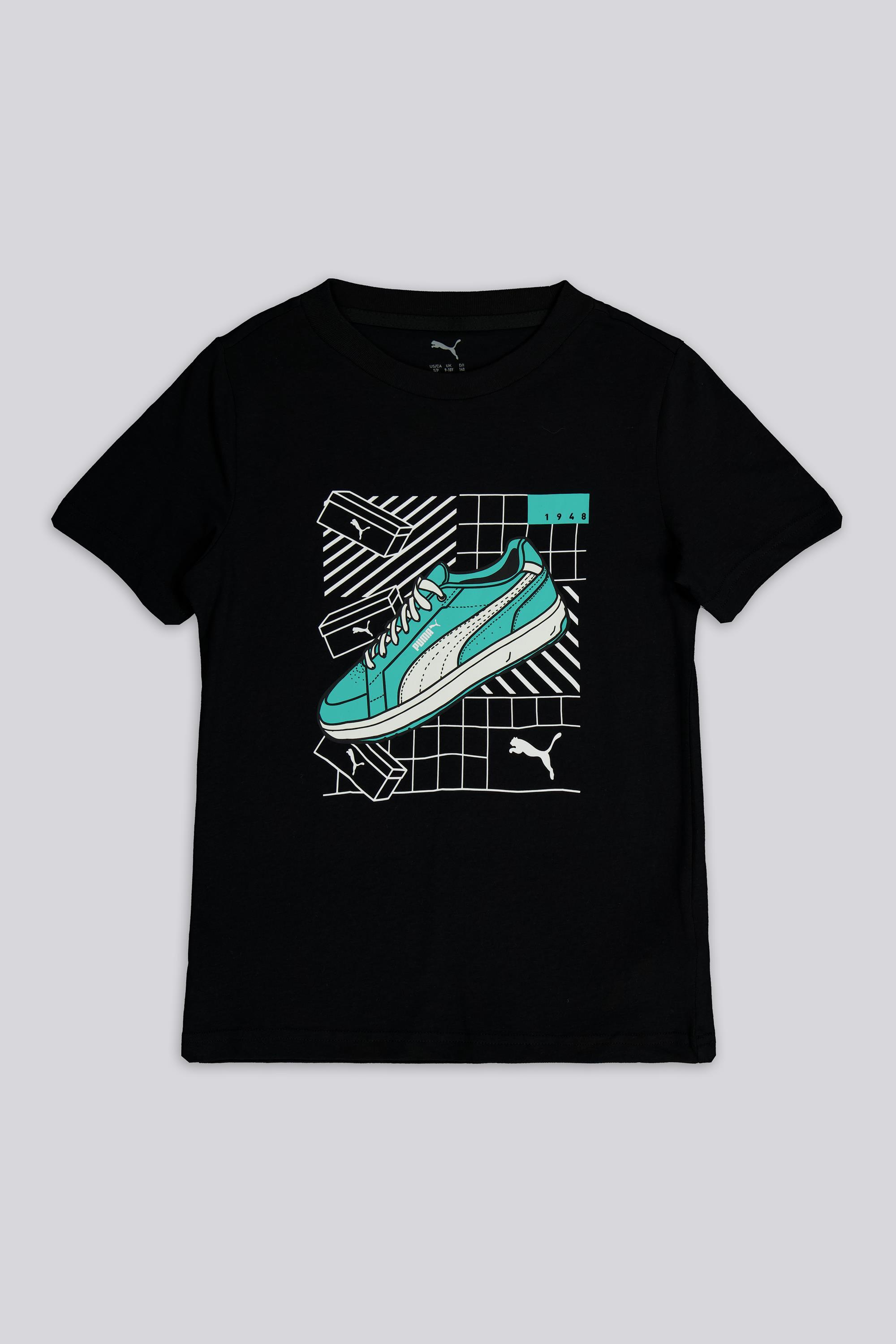 Camiseta Puma - Negro - Camiseta Algodón Niño talla 12