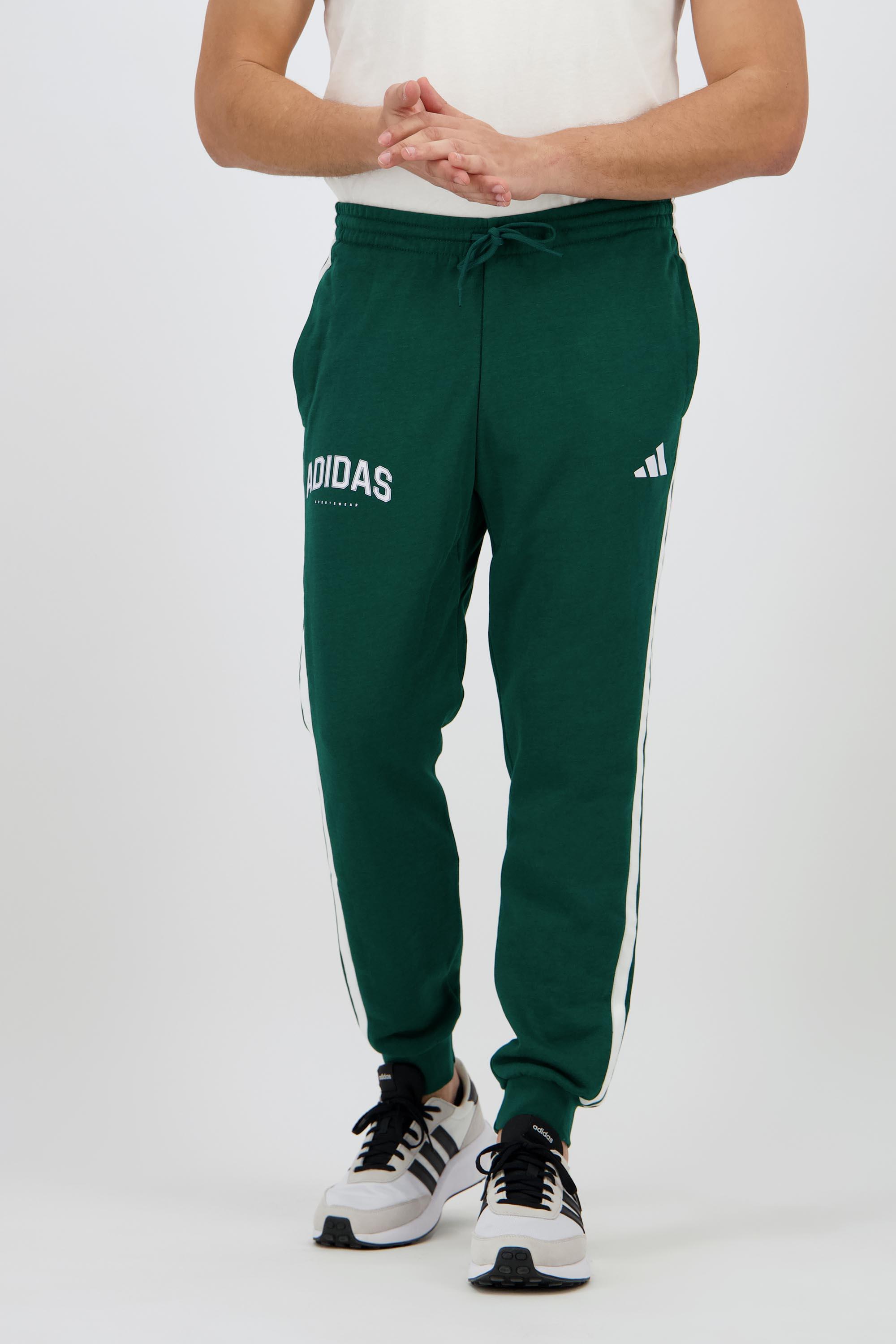 adidas Collegiate - Verde - Pantalón Felpa Hombre talla 2XS