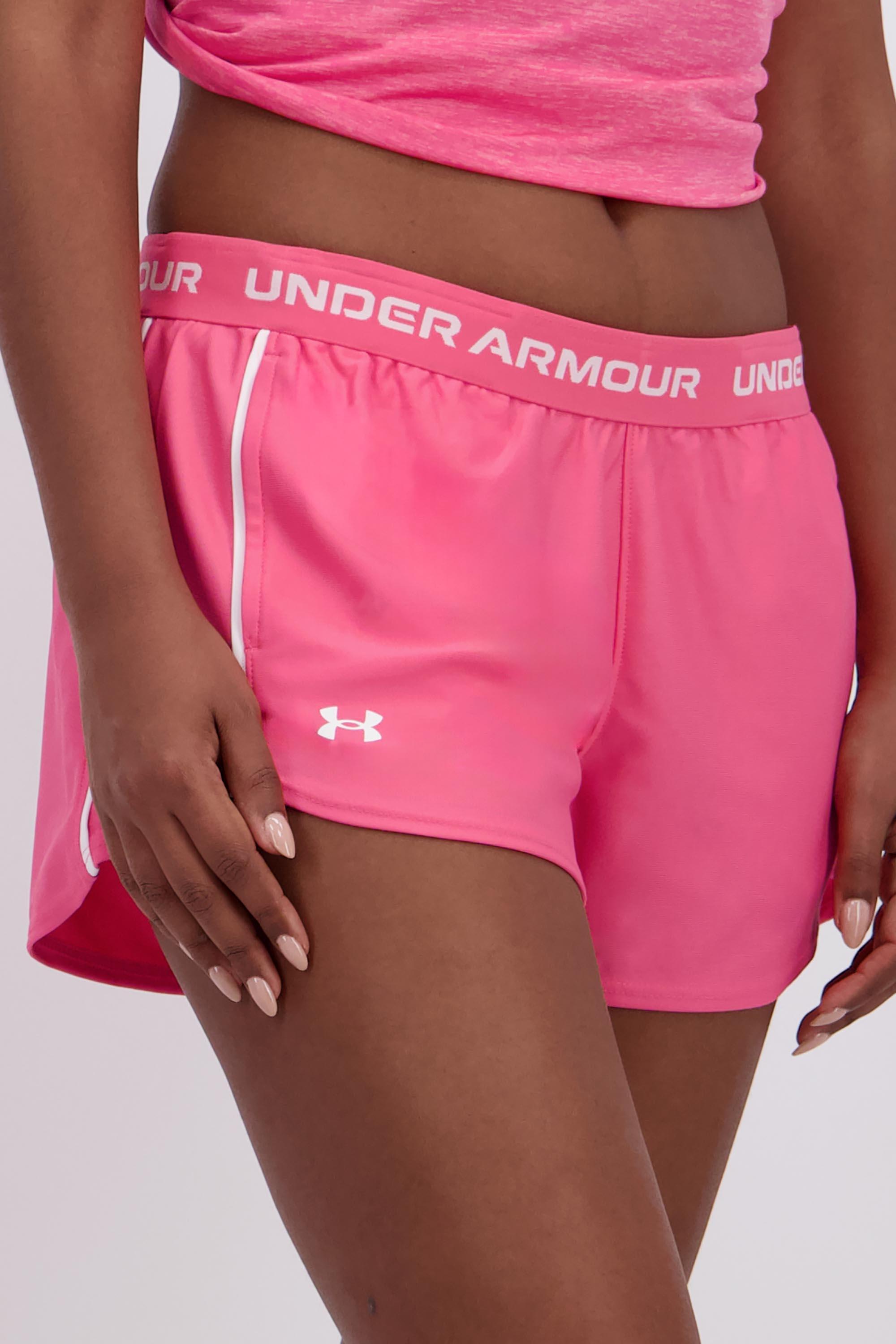 UA Play Up - Fucsia - Pantalón Corto Mujer