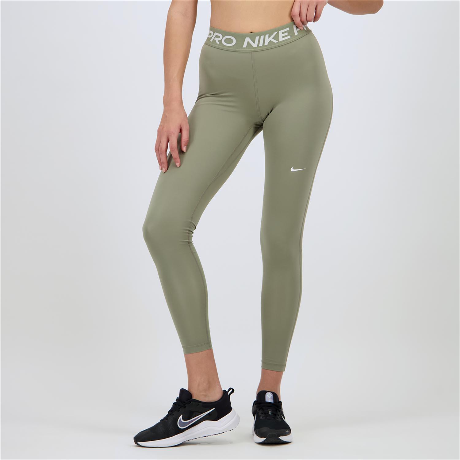 Nike Pro 365 - Kaki - Mallas Cintura Alta Mujer talla M