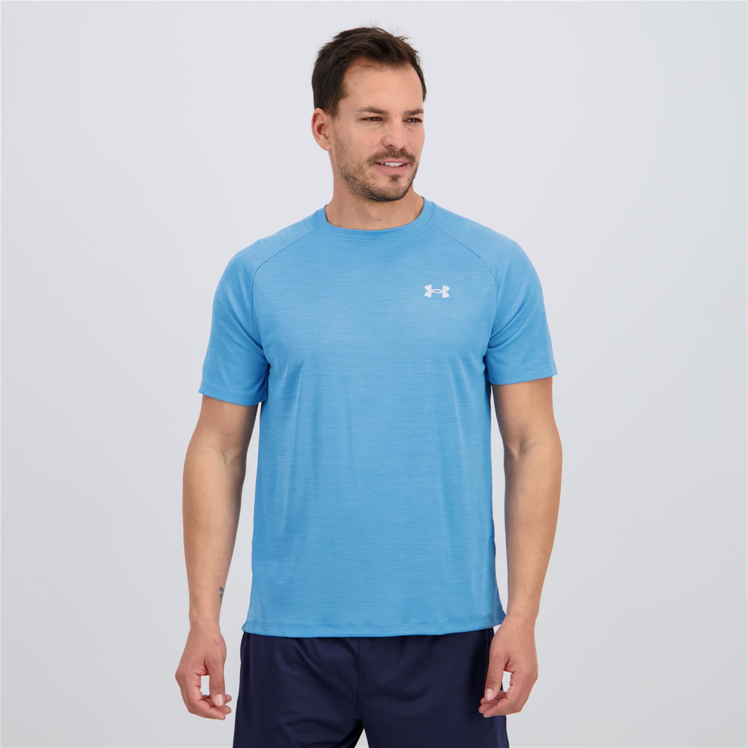 Under Armour Tech - Azul - Camiseta Running Hombre talla S