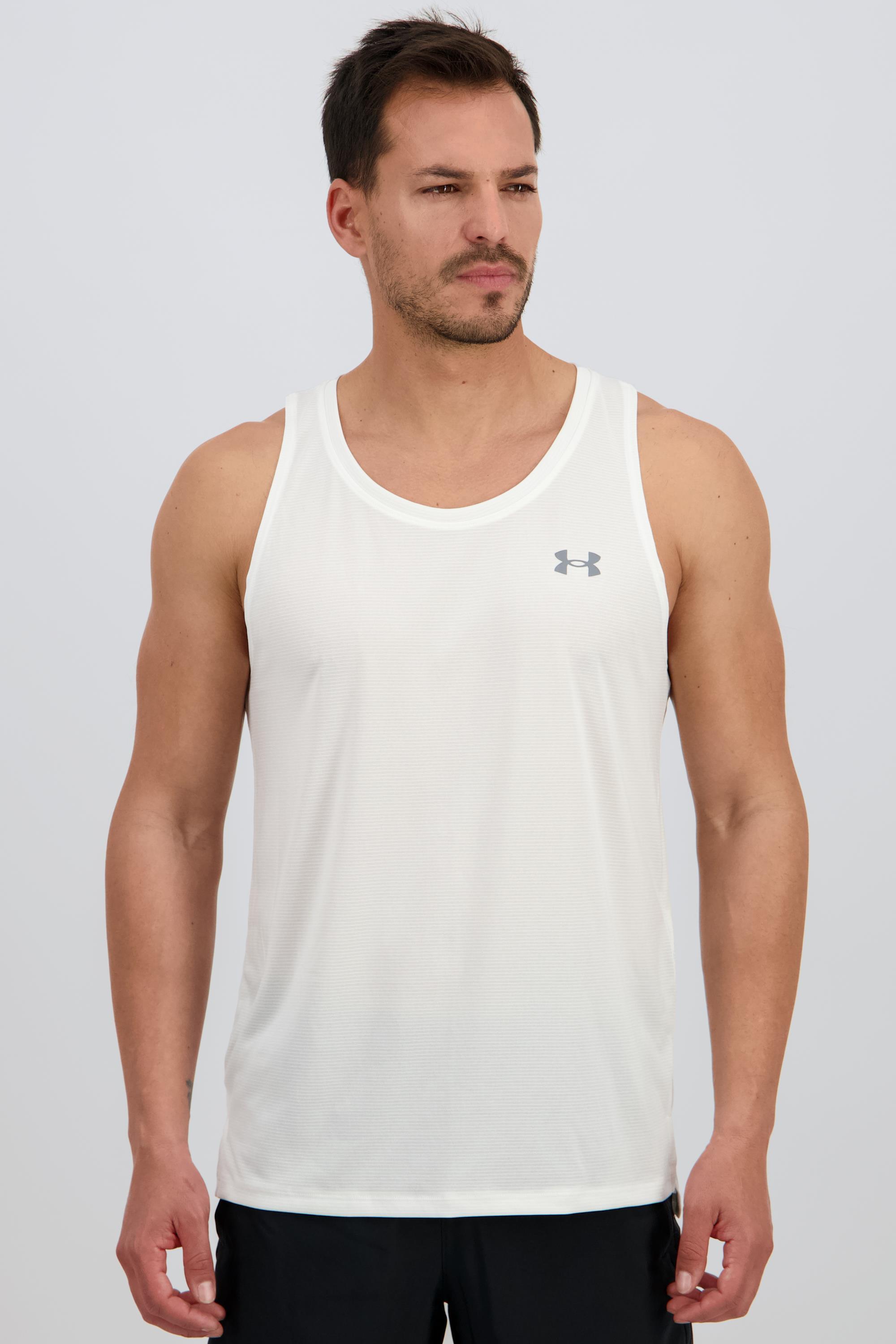 Camiseta Tirantes Under Armour Blanco Camiseta Running Hombre