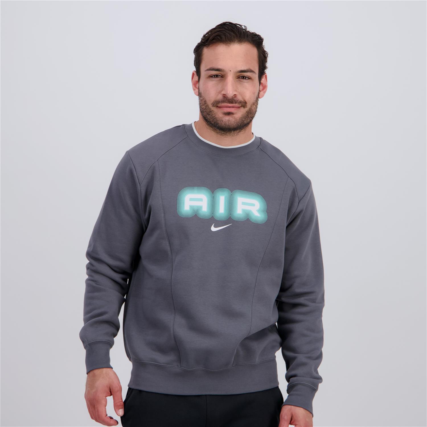 Nike Air - Cinza - Sweat Felpa Homem tamanho L