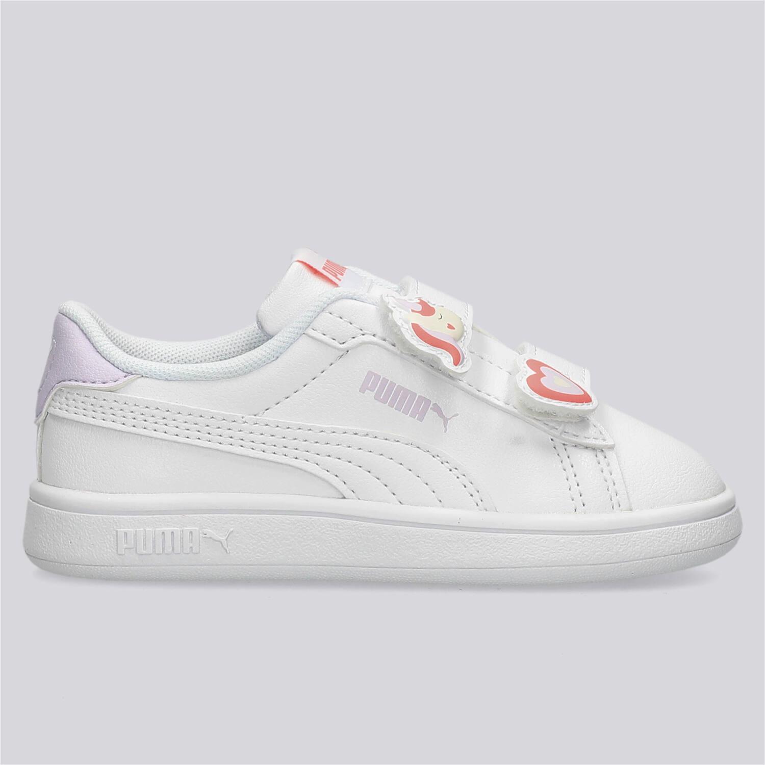 Puma Smash 3.0 Badges - Blanco - Zapatillas Niña talla 20