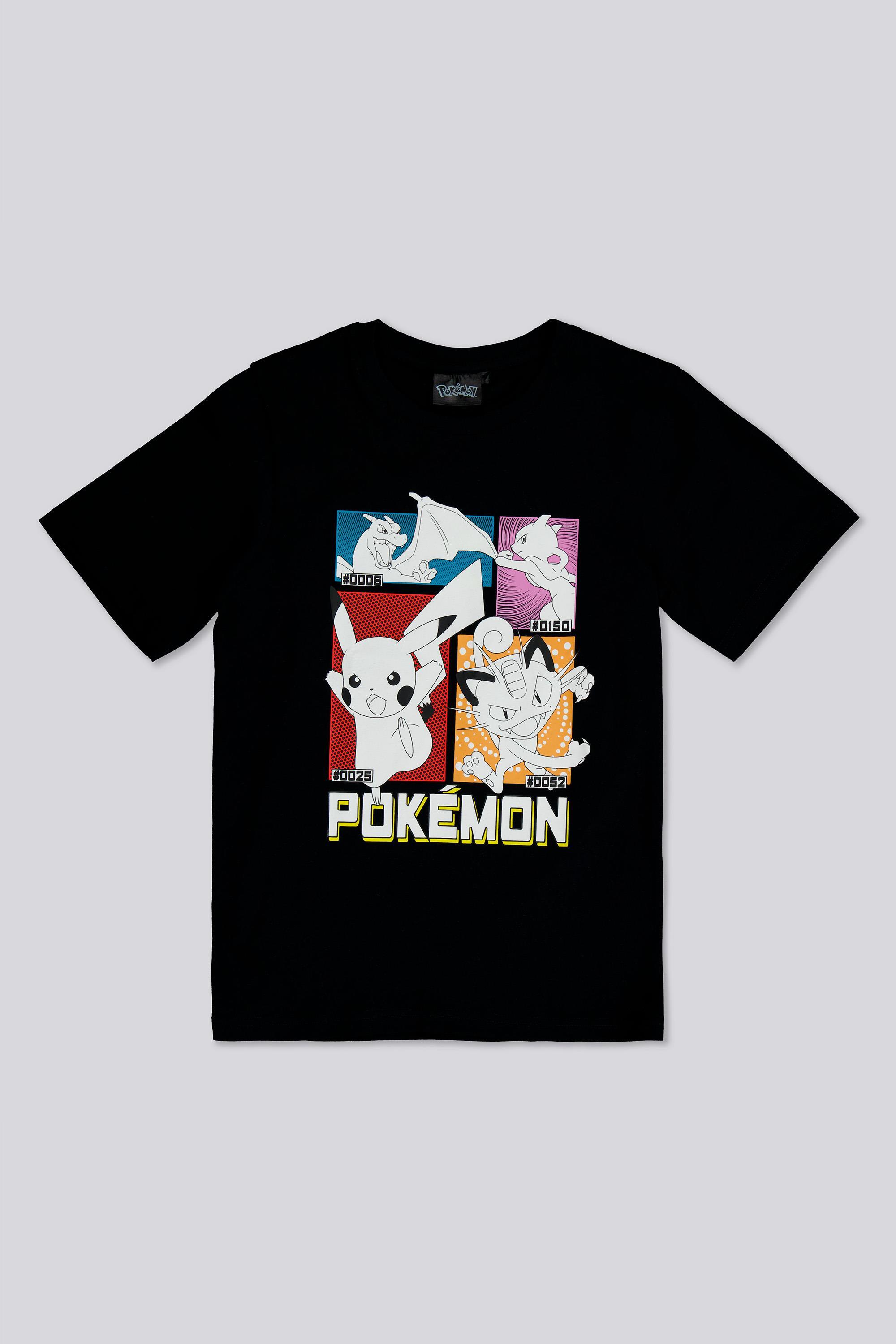 Camiseta Pikachu - Negro - Camiseta Algodón Niño