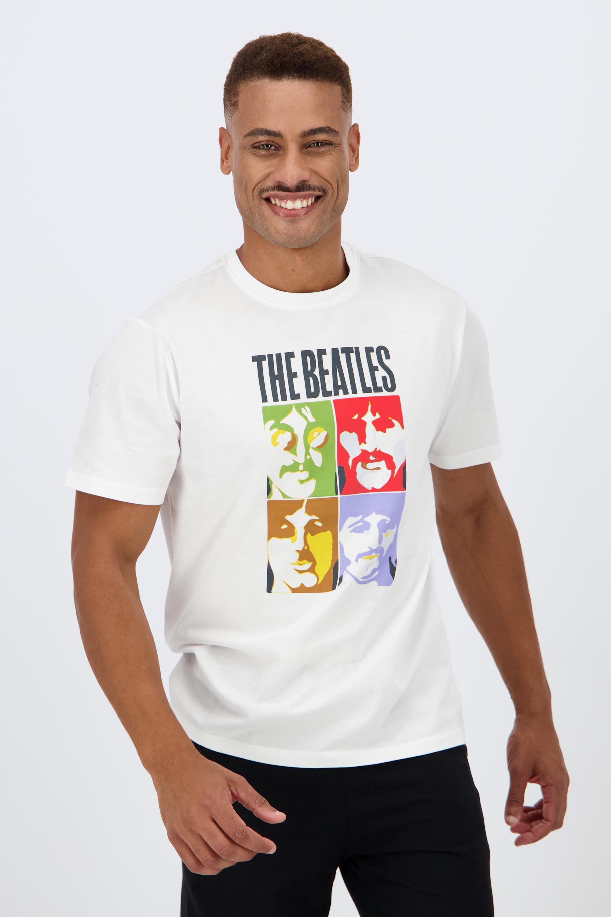Camiseta The Beatles - Blanco - Algodón Hombre talla