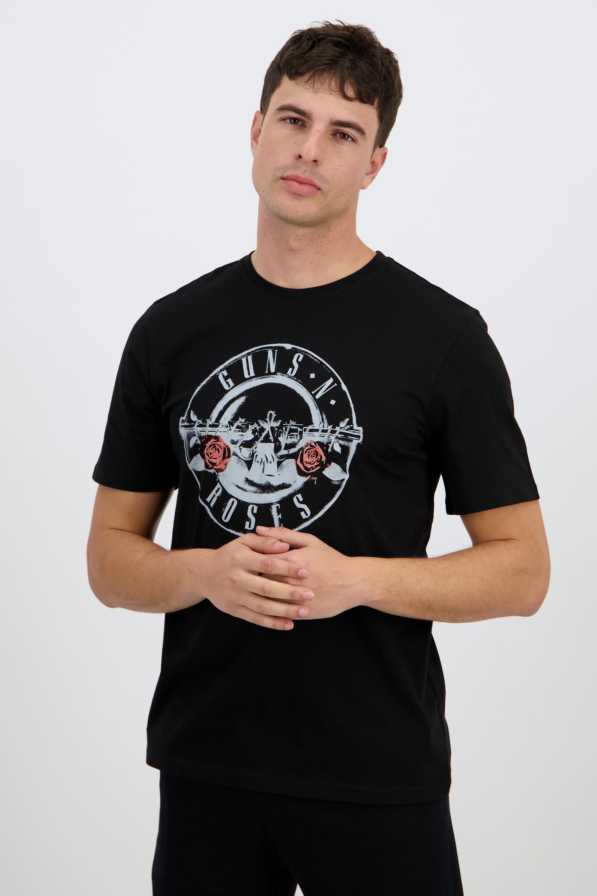 T-shirt Guns N' Roses Preto T-shirt Algodão Homem Sport Zone