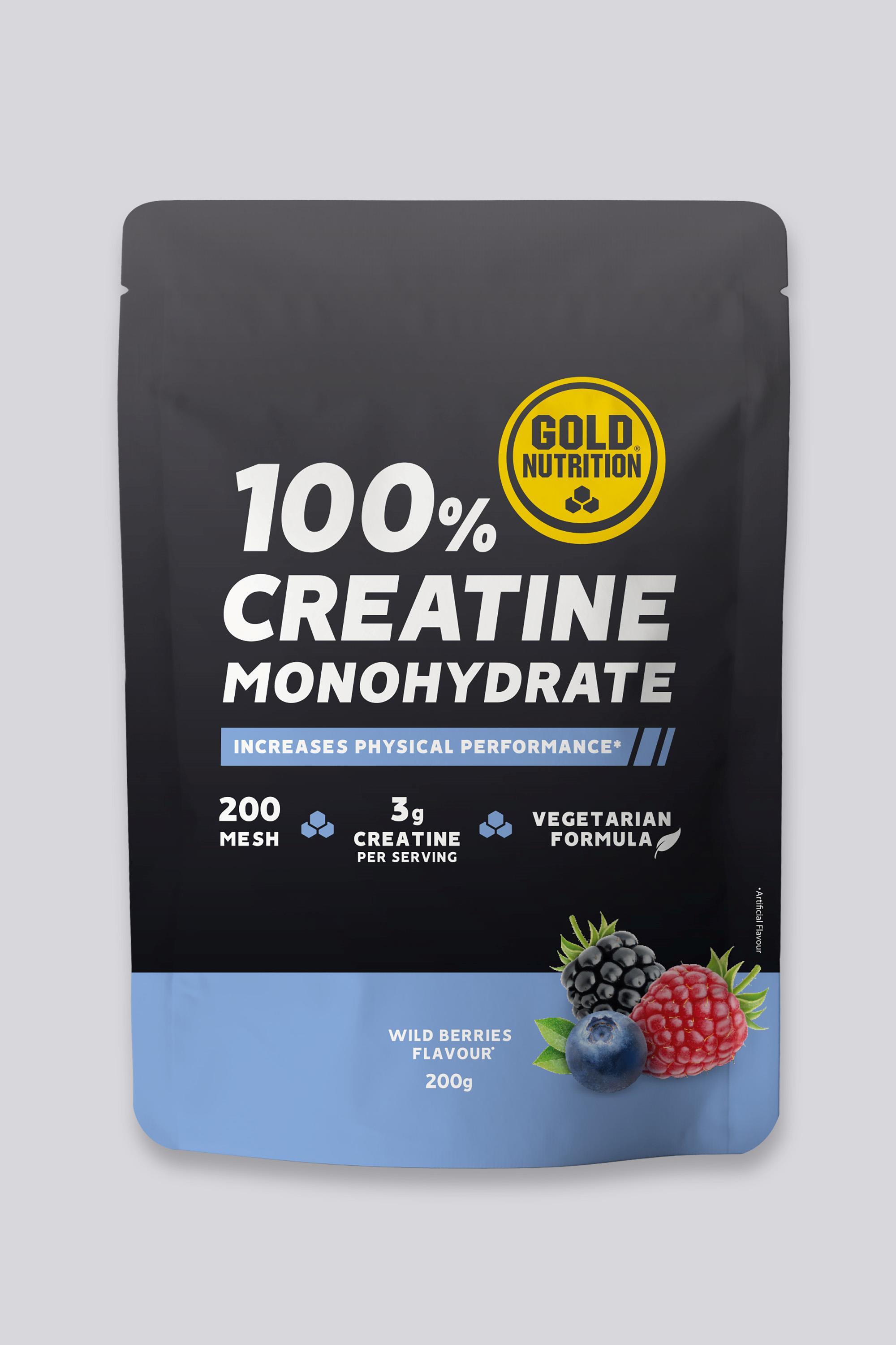 Gold Nutrition Creatine 100% Frutos Bosque - U - Creatina Monohidratada 200 g. talla T.U.