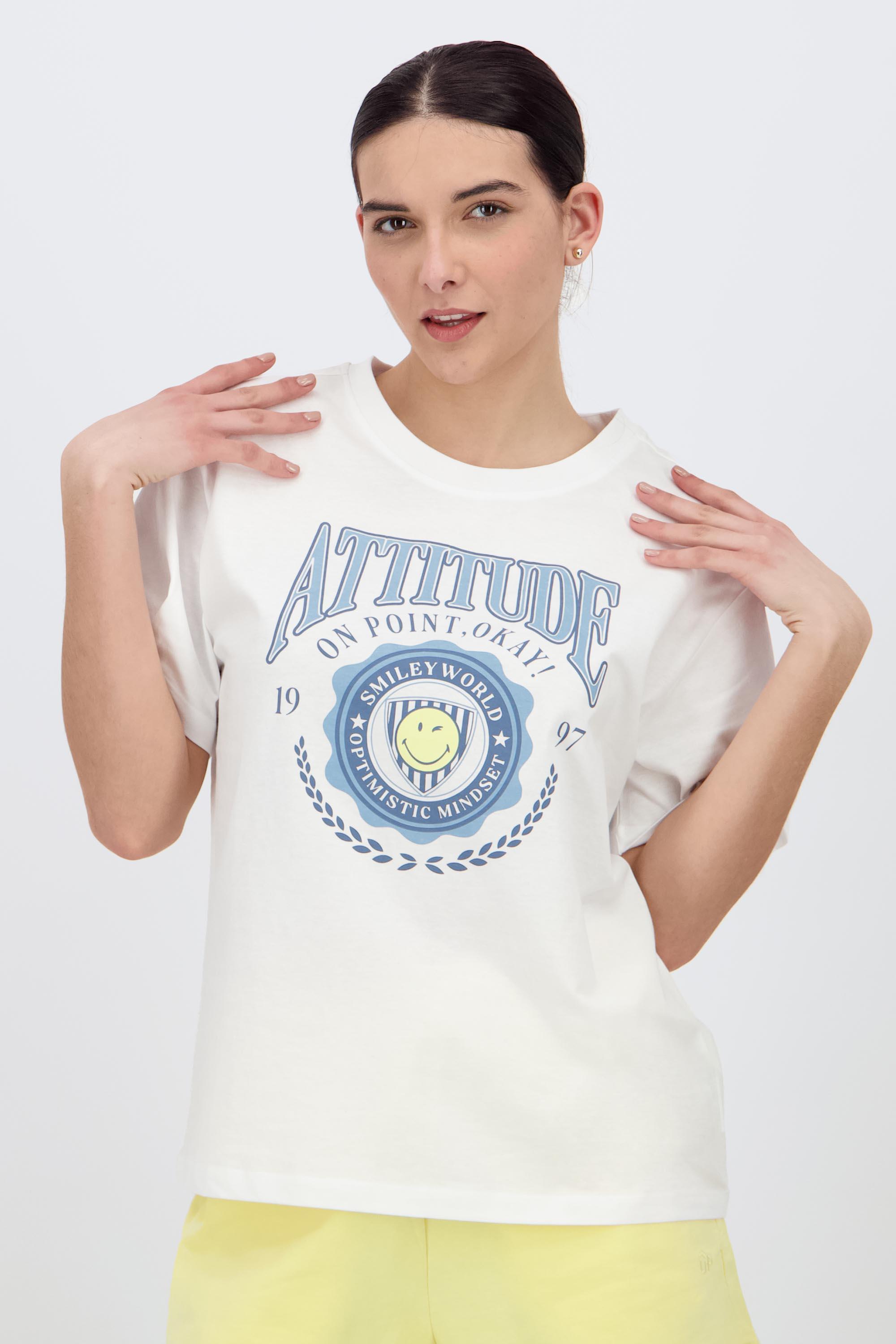 Camiseta Smileyworld - Blanco - Manga Corta Mujer talla