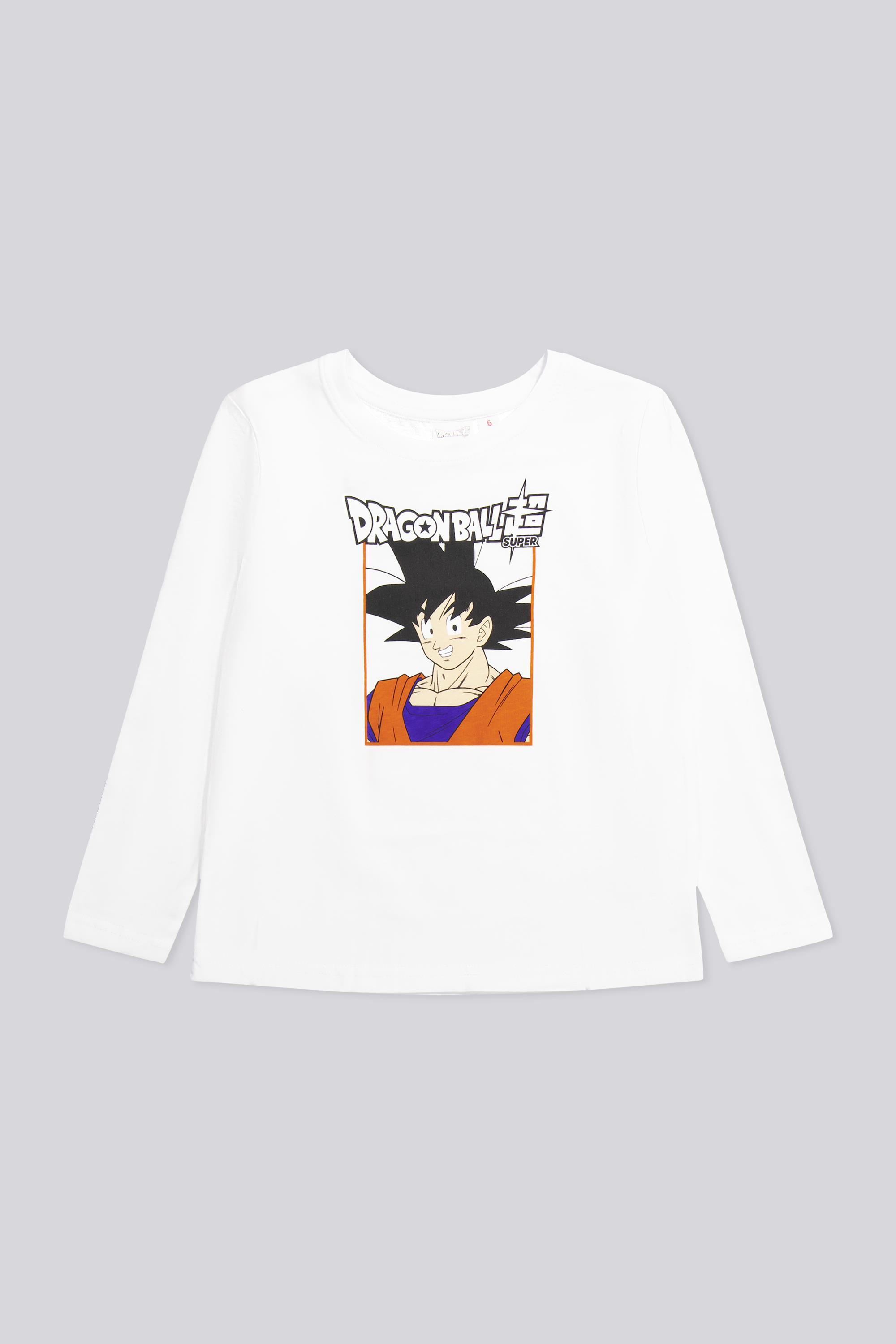Camisola Goku - Camisola Menino Dragon Ball Tamanho 2 Homem Branco