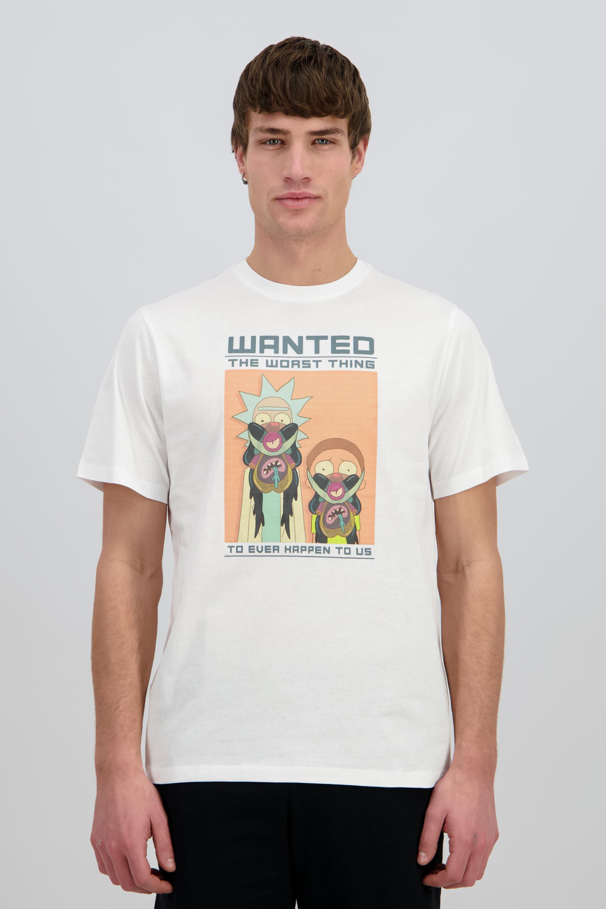 Camiseta Rick And Morty - Blanco - Camiseta Manga Corta Hombre talla