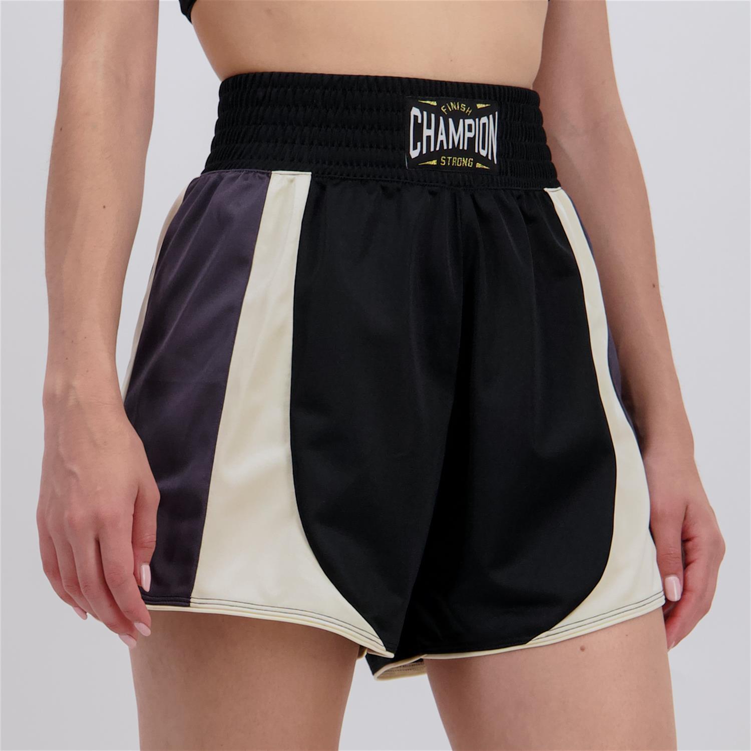 Champion Boxer Fit - Negro - Pantalón Corto Mujer talla S