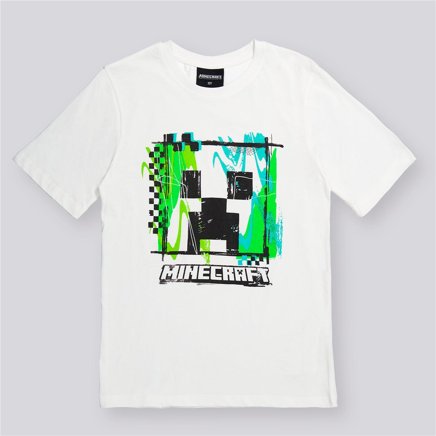 Camiseta Minecraft - Blanco - Camiseta Niño talla 10