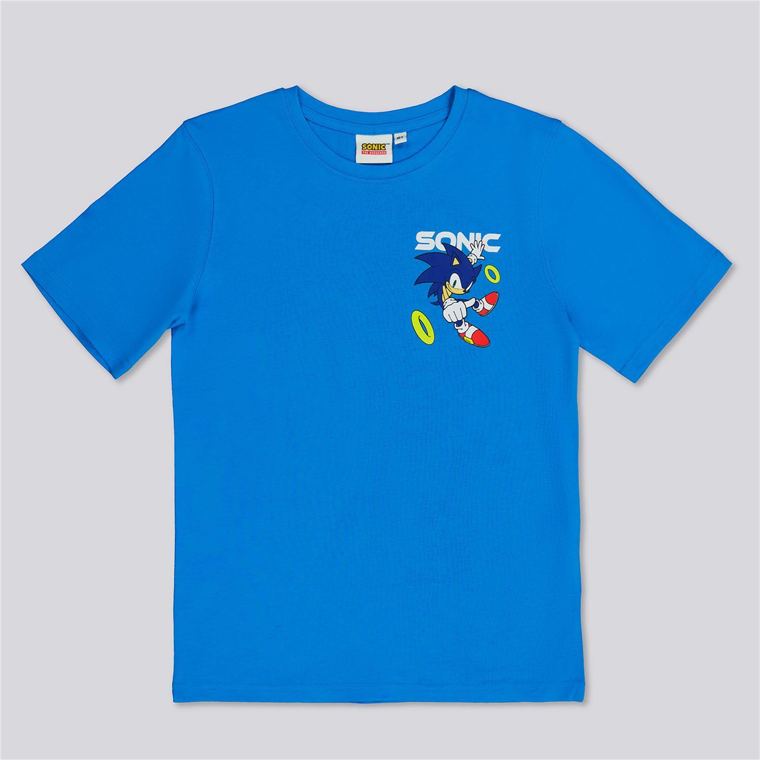 Camiseta Sonic - Azul - Camiseta Algodón Niño talla 12