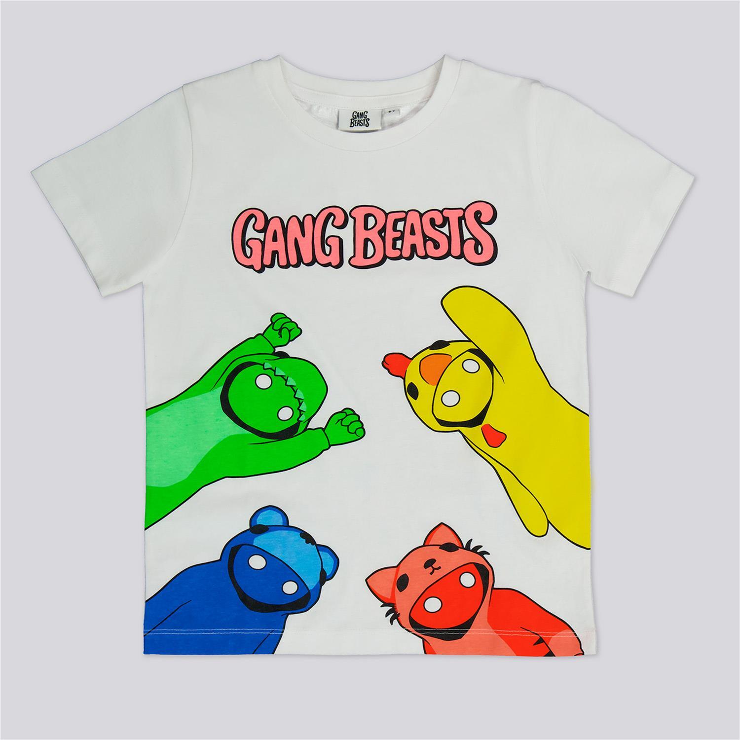 Camiseta Gang Beast - Blanco - Camiseta Niño talla 8
