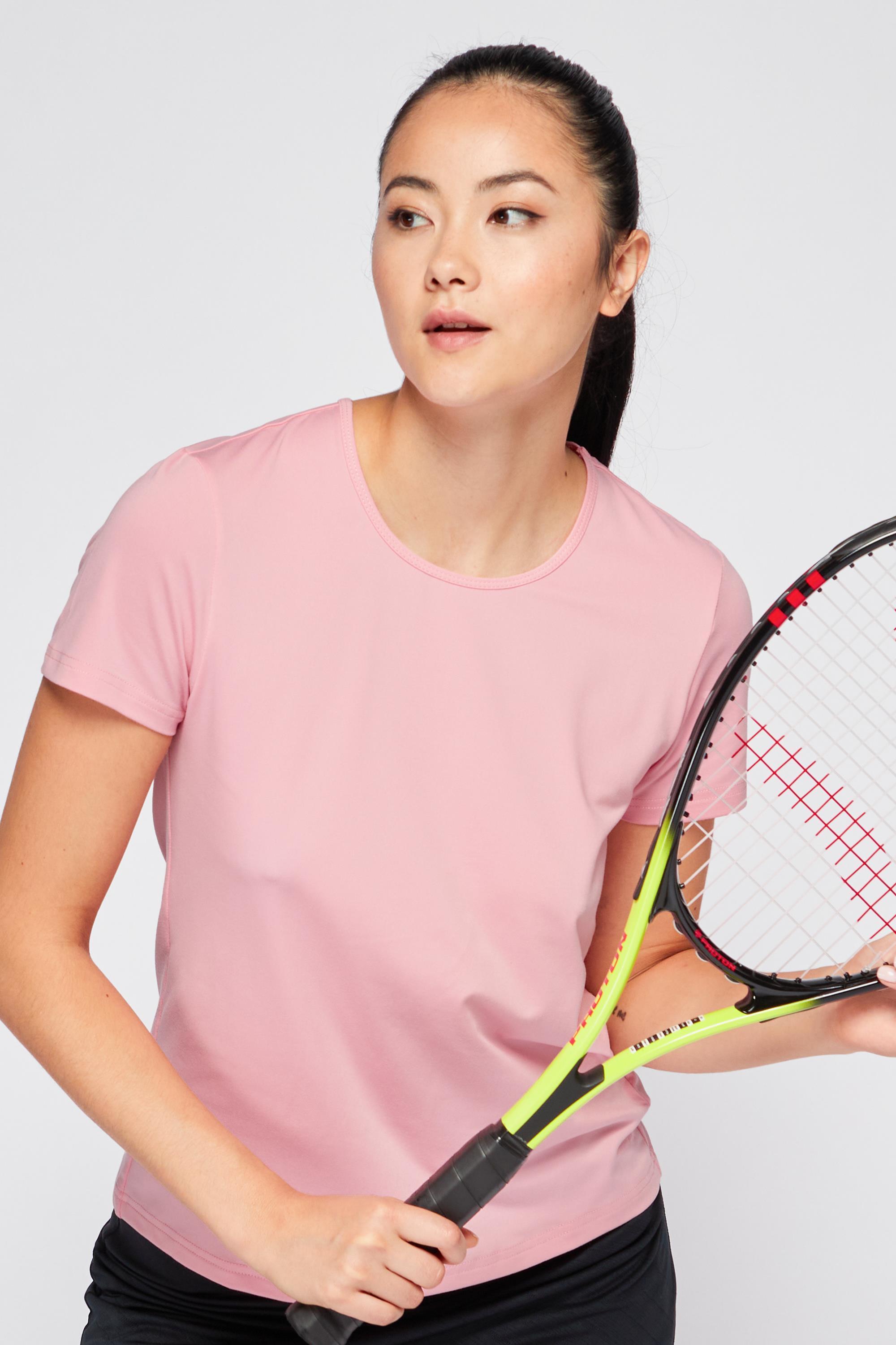 Basic - Coral - Camiseta Tenis Mujer talla