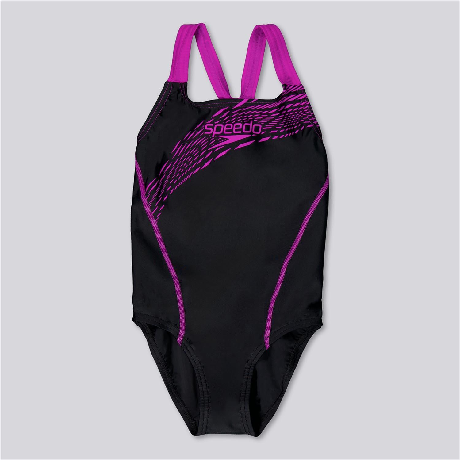 Speedo Medley - Preto - Fato Banho Natação Rapariga tamanho 6