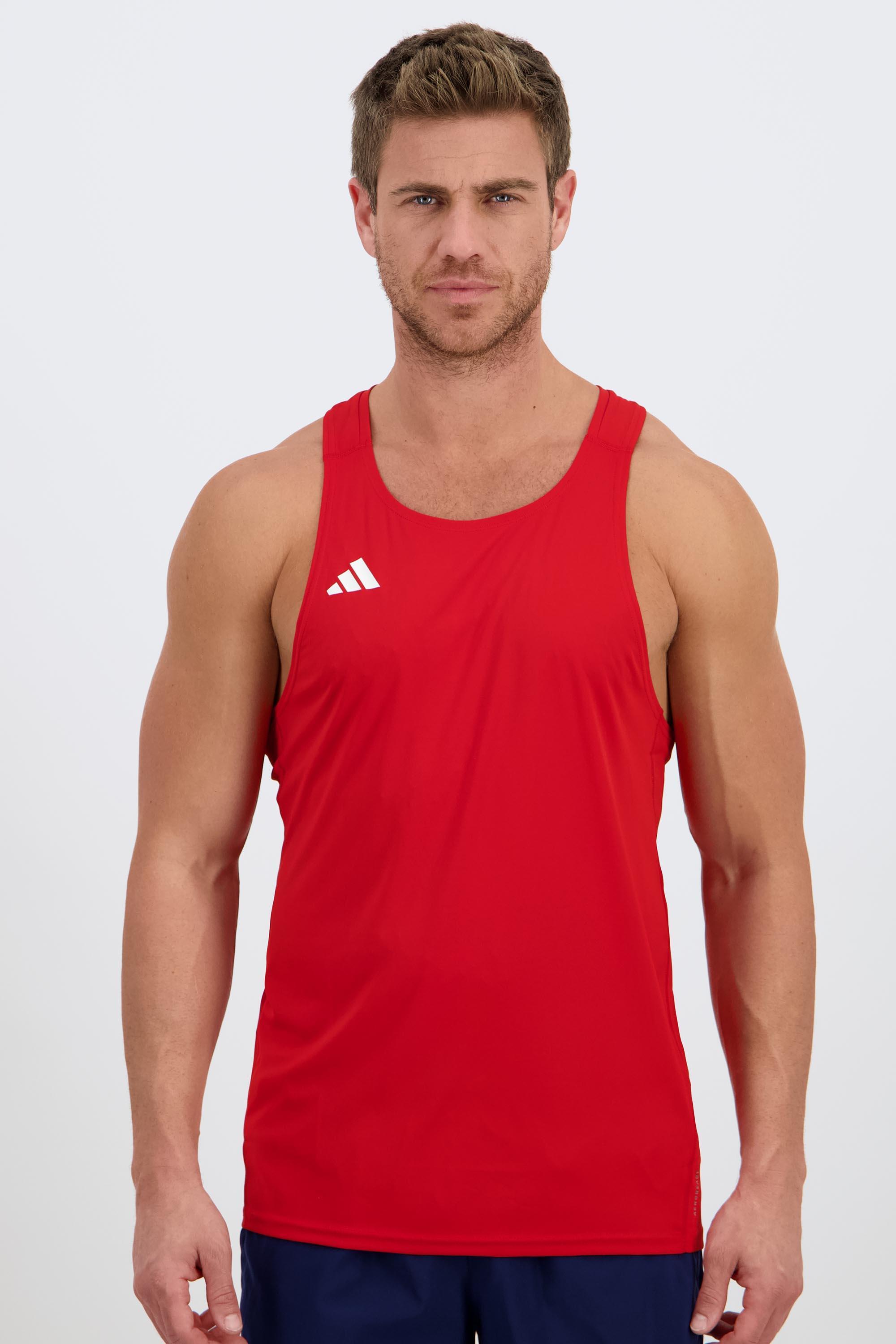 Adidas Adizero Camiseta Tirantes Hombre Rojo - Talla L