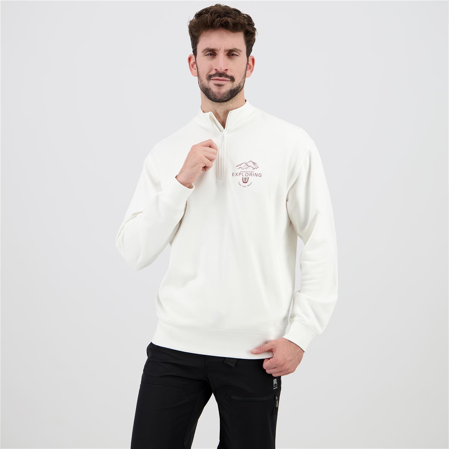Sudadera Boriken - Blanco - Sudadera Media Cremallera Hombre talla M