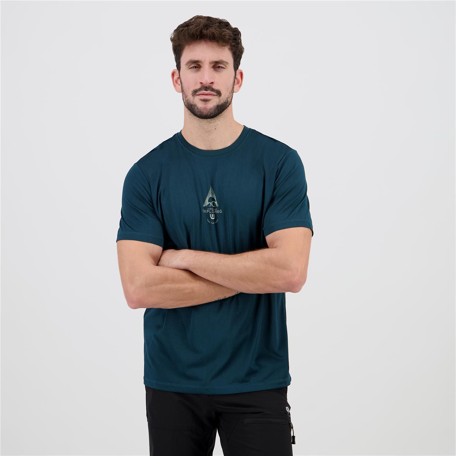 Camiseta Boriken - Verde - Camiseta Trekking Hombre talla L