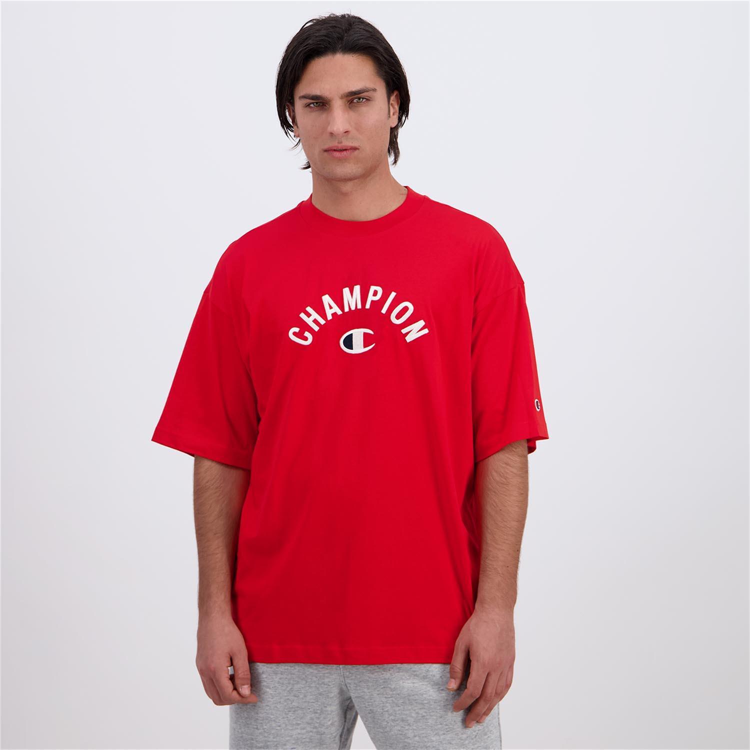 Champion Varsity - Rojo - Camiseta Algodón Hombre talla S