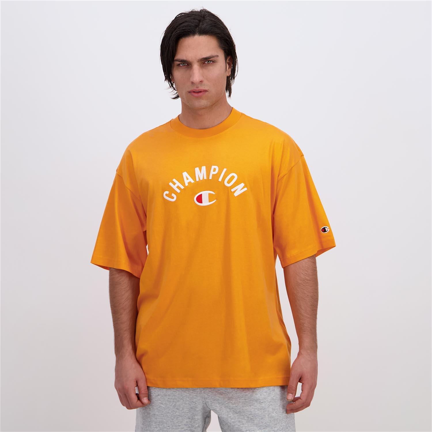 Champion Varsity - Naranja - Camiseta Hombre talla S