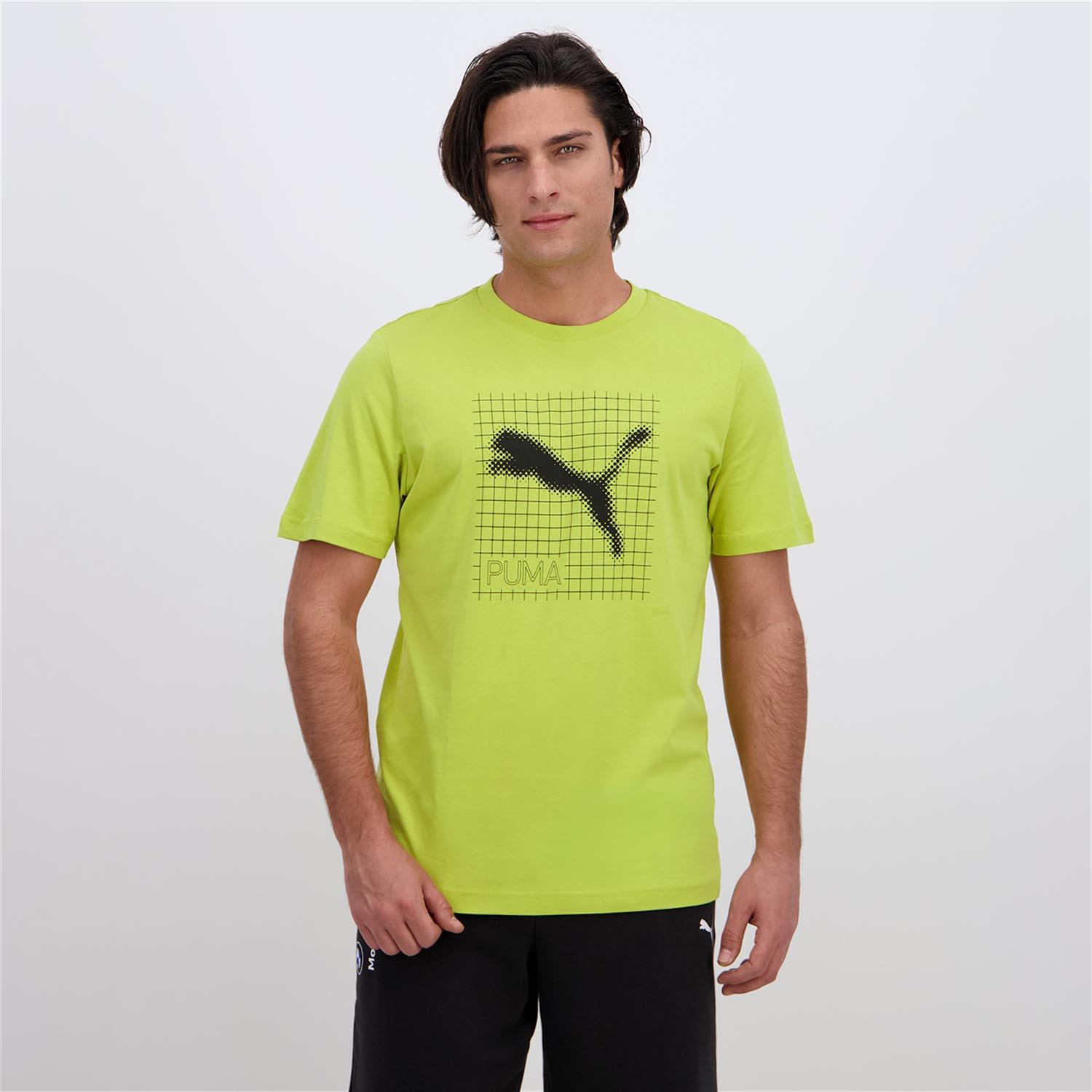 Puma Tech - Amarillo - Camiseta Algodón Hombre talla S