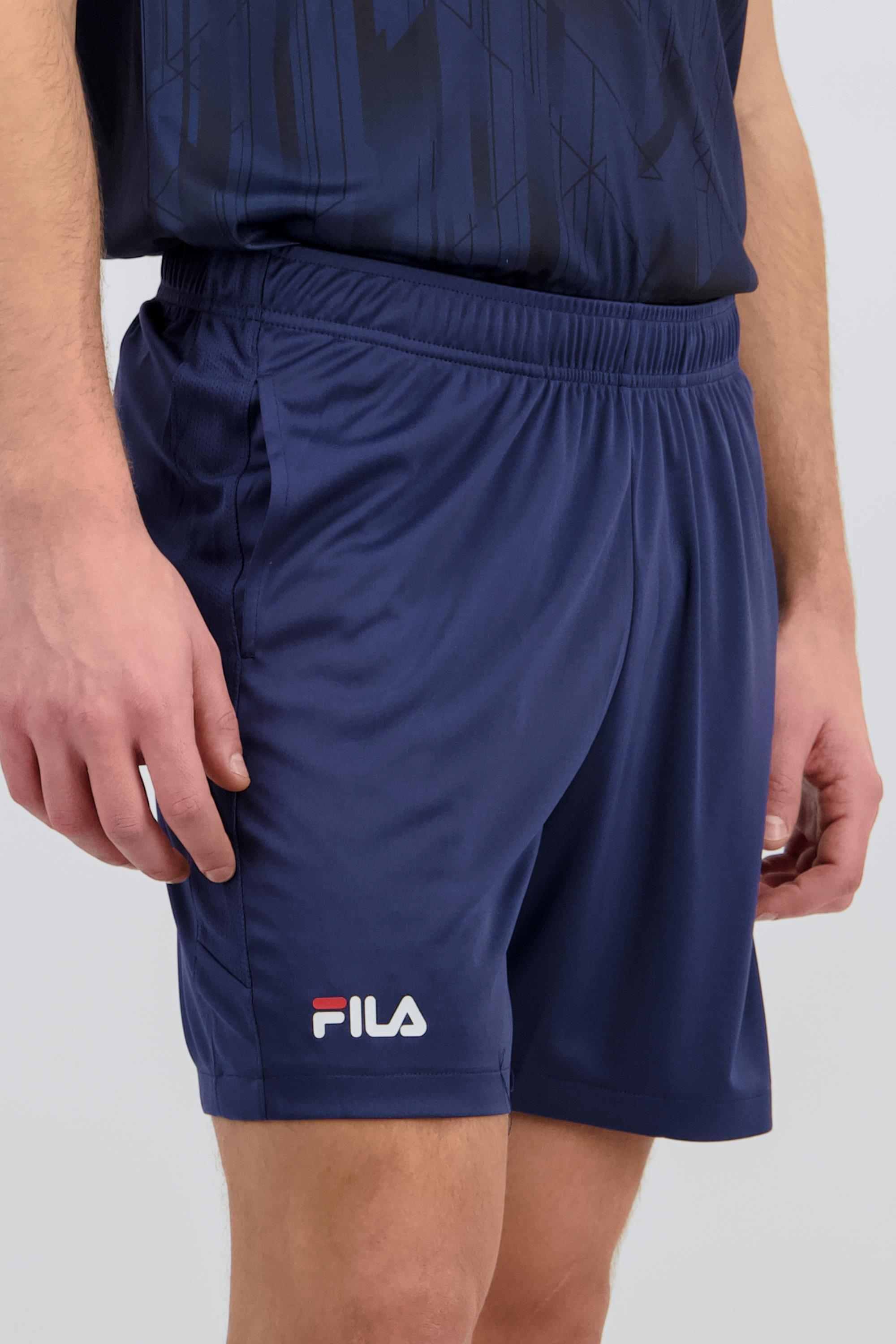 Pantalón Fútbol Hombre Fila Performance Corto Azul talla