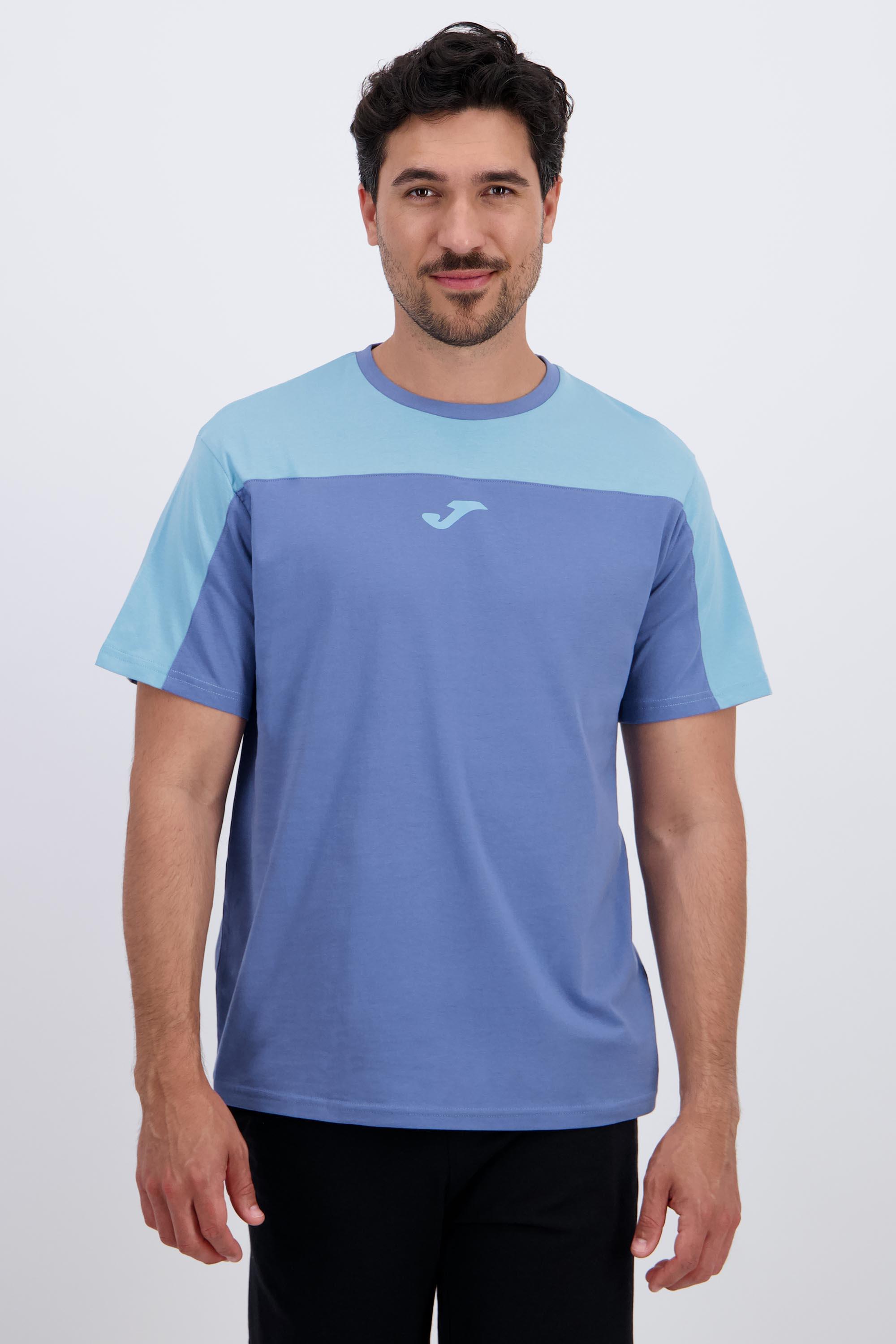 Bloques - Azul - Camiseta Algodón Hombre talla
