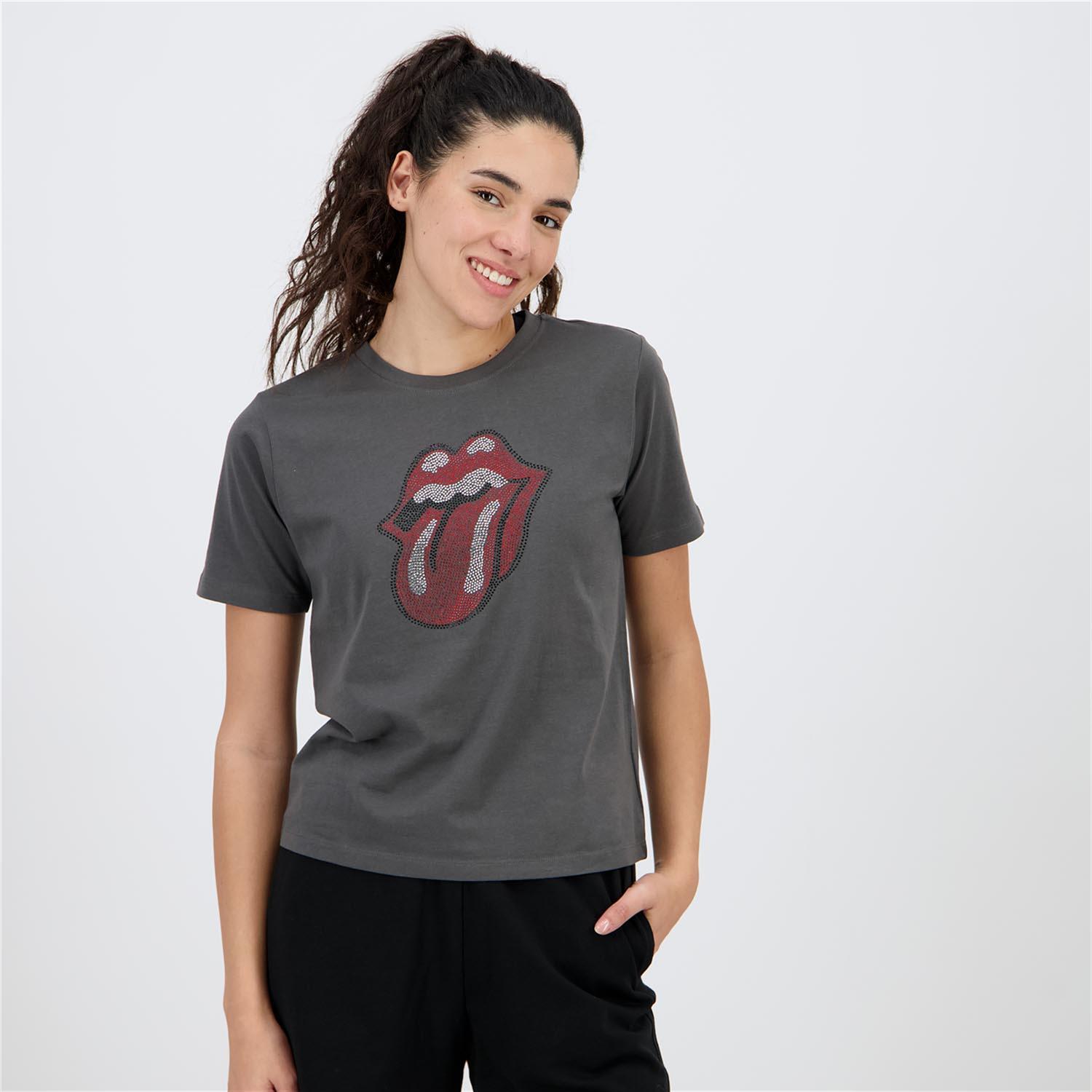 The Rolling Stones - Cinza - T-shirt Algodão Mulher tamanho 2XL
