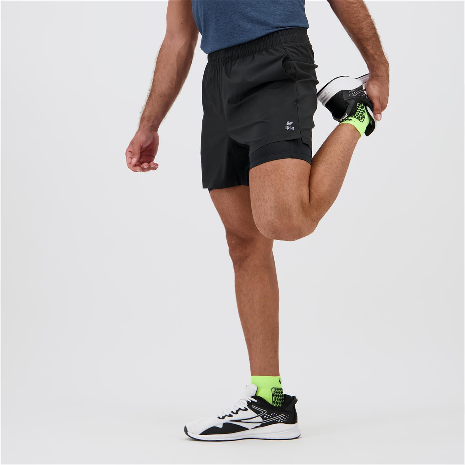 Ipso Combi - Negro - Pantalón 2 en 1 Hombre talla M