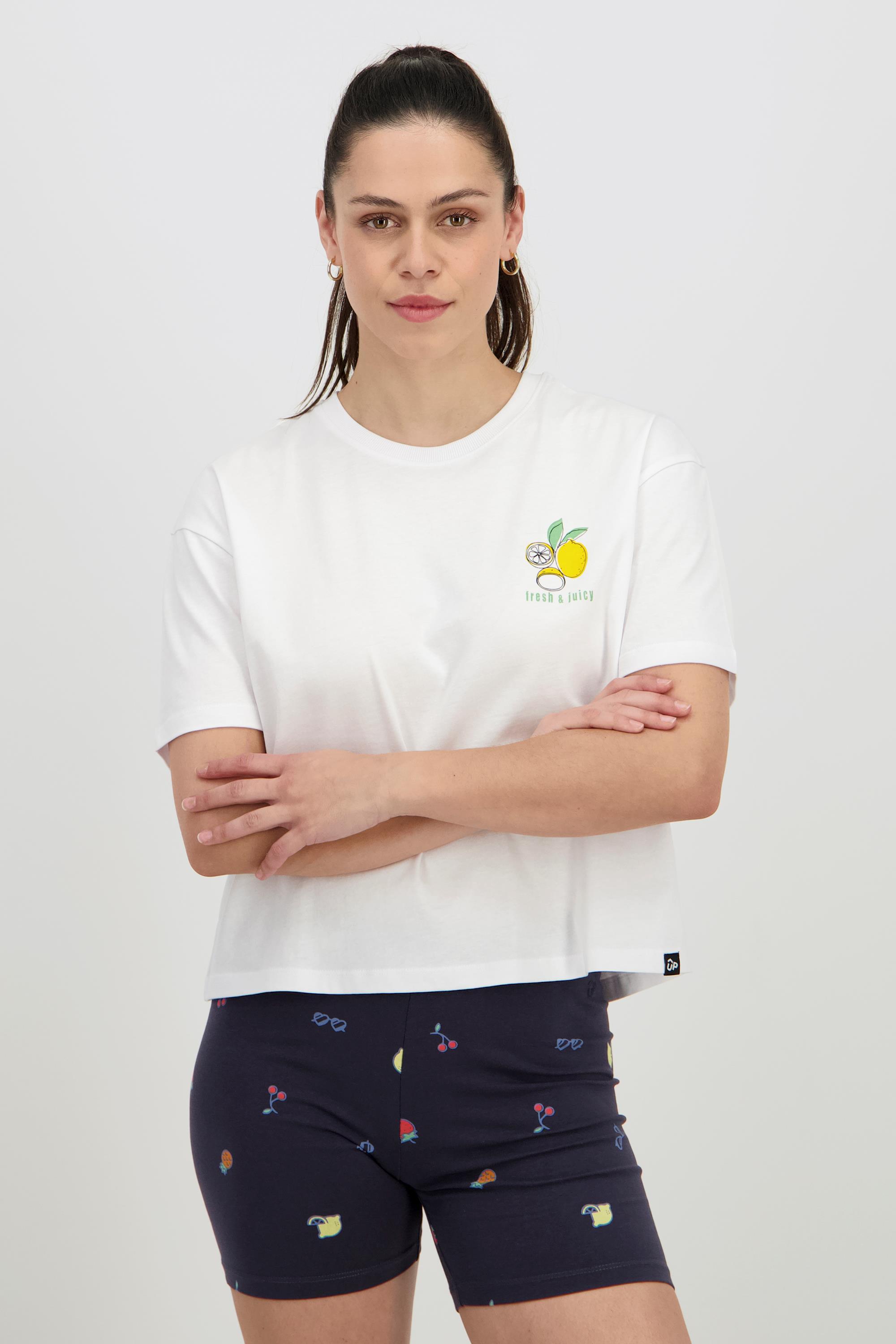 Stamps - Blanco - Camiseta Boxy Mujer talla