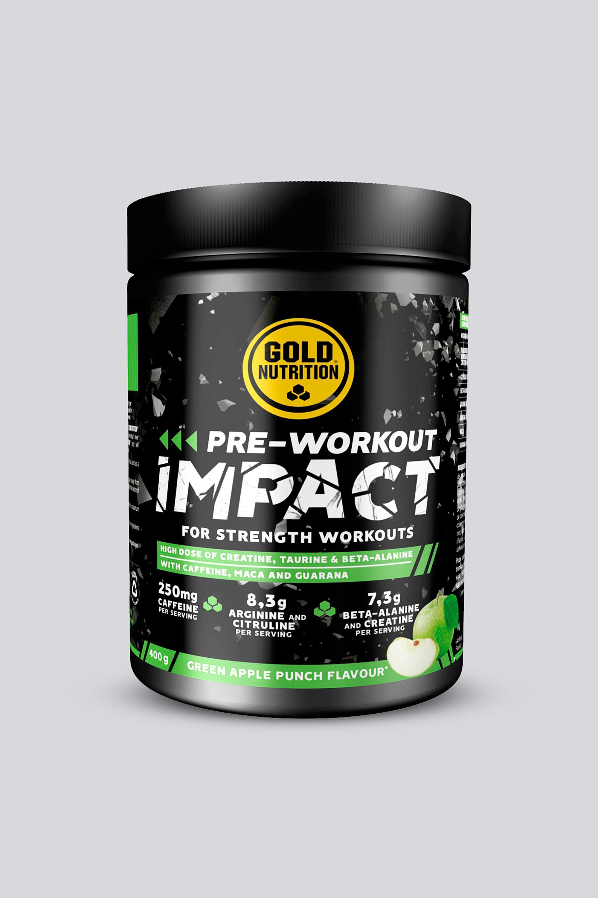GoldNutrition Preworkout Impact - U - Pré-Treino de Maçã 400 g tamanho T.U.