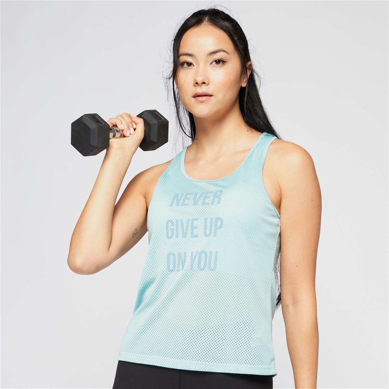 Doone Basic - Turquesa - Camiseta Fitness Mujer talla S