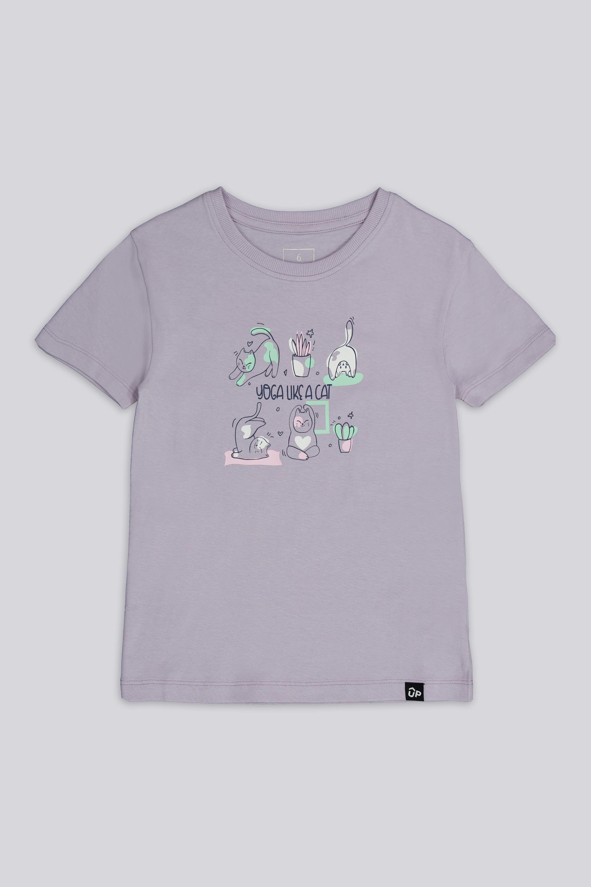 Camiseta Up - Morado - Camiseta Algodón Niña talla 8