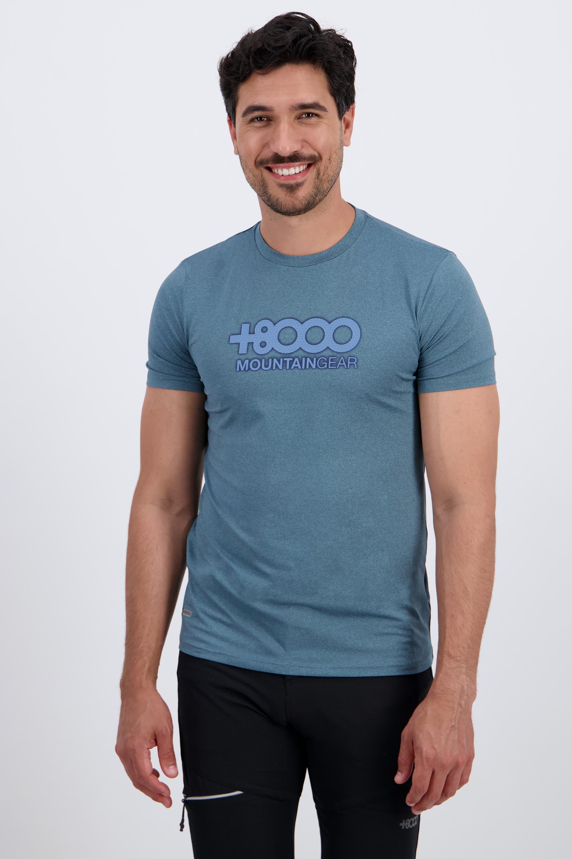 +8000 Pipe - Azul - Camiseta Trekking Hombre talla S