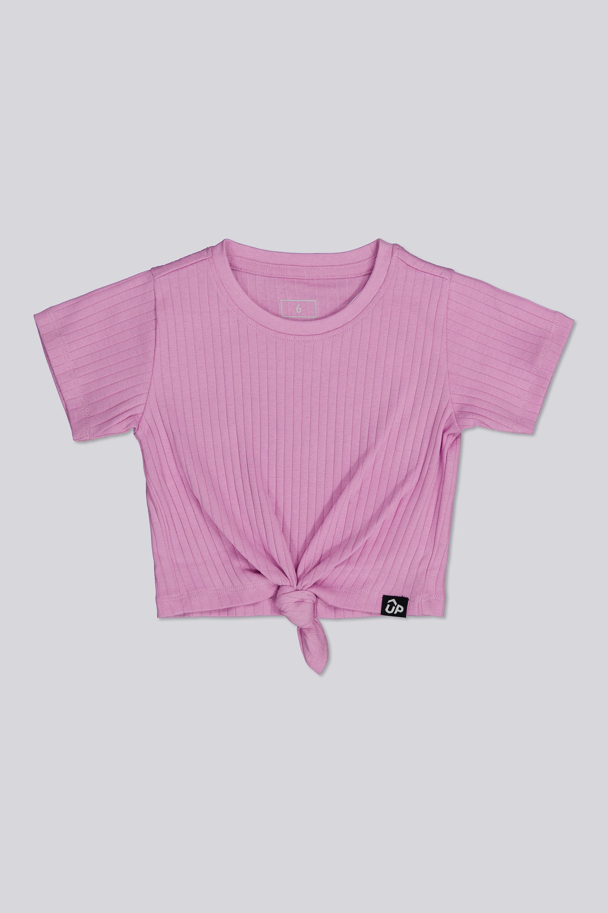 Camiseta Crop Up - Rosa - Camiseta Nudo Niña talla 6