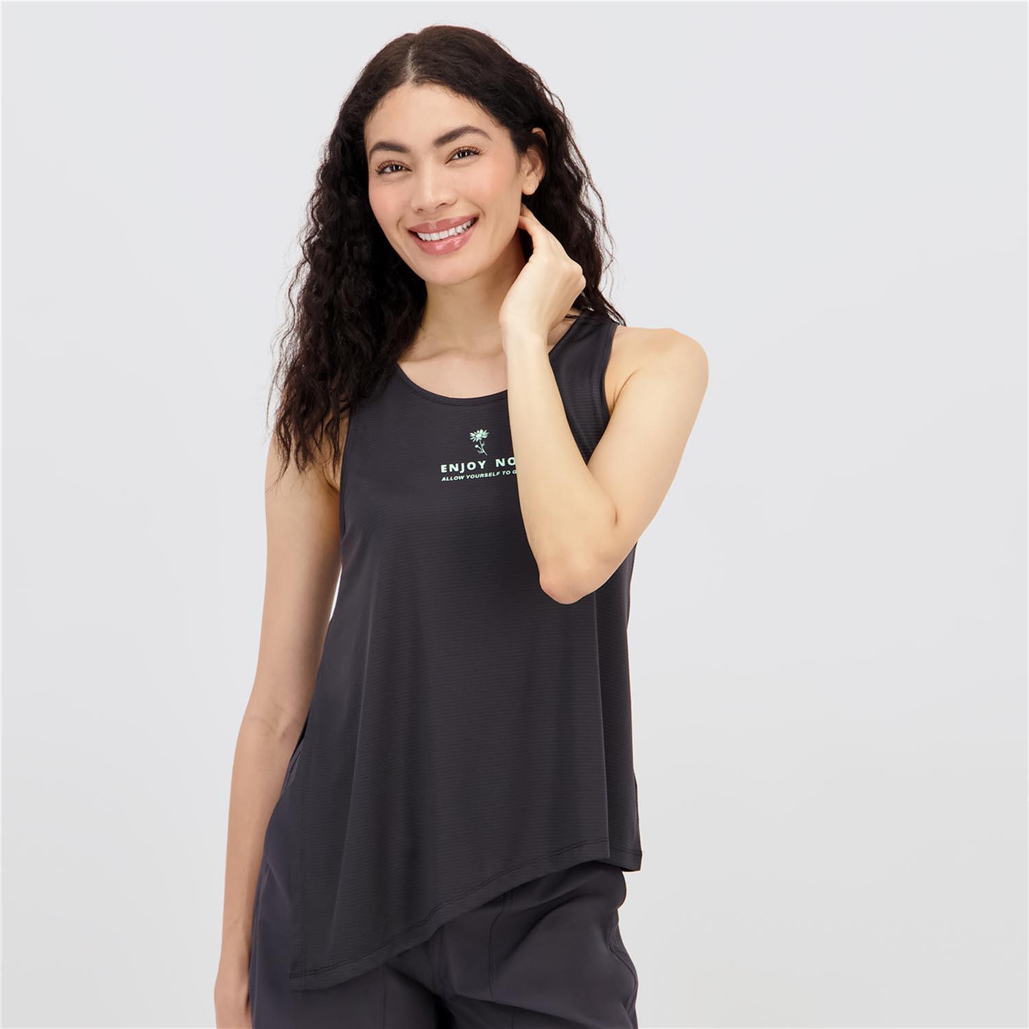Camiseta Tirantes Boriken - Gris - Camiseta Asimétrica Mujer talla 2XL