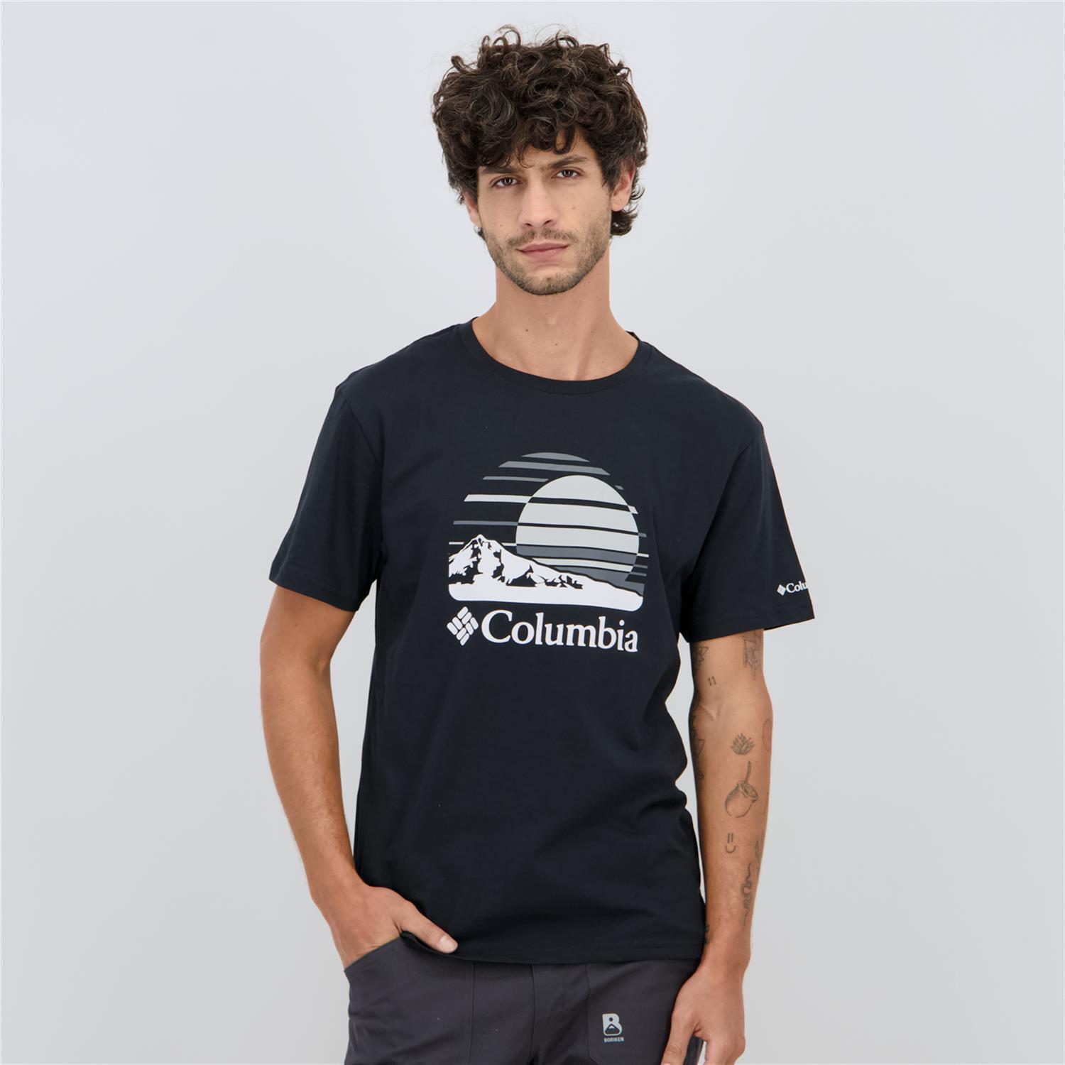 Columbia Path Lake - Negro - Camiseta Hombre talla XL